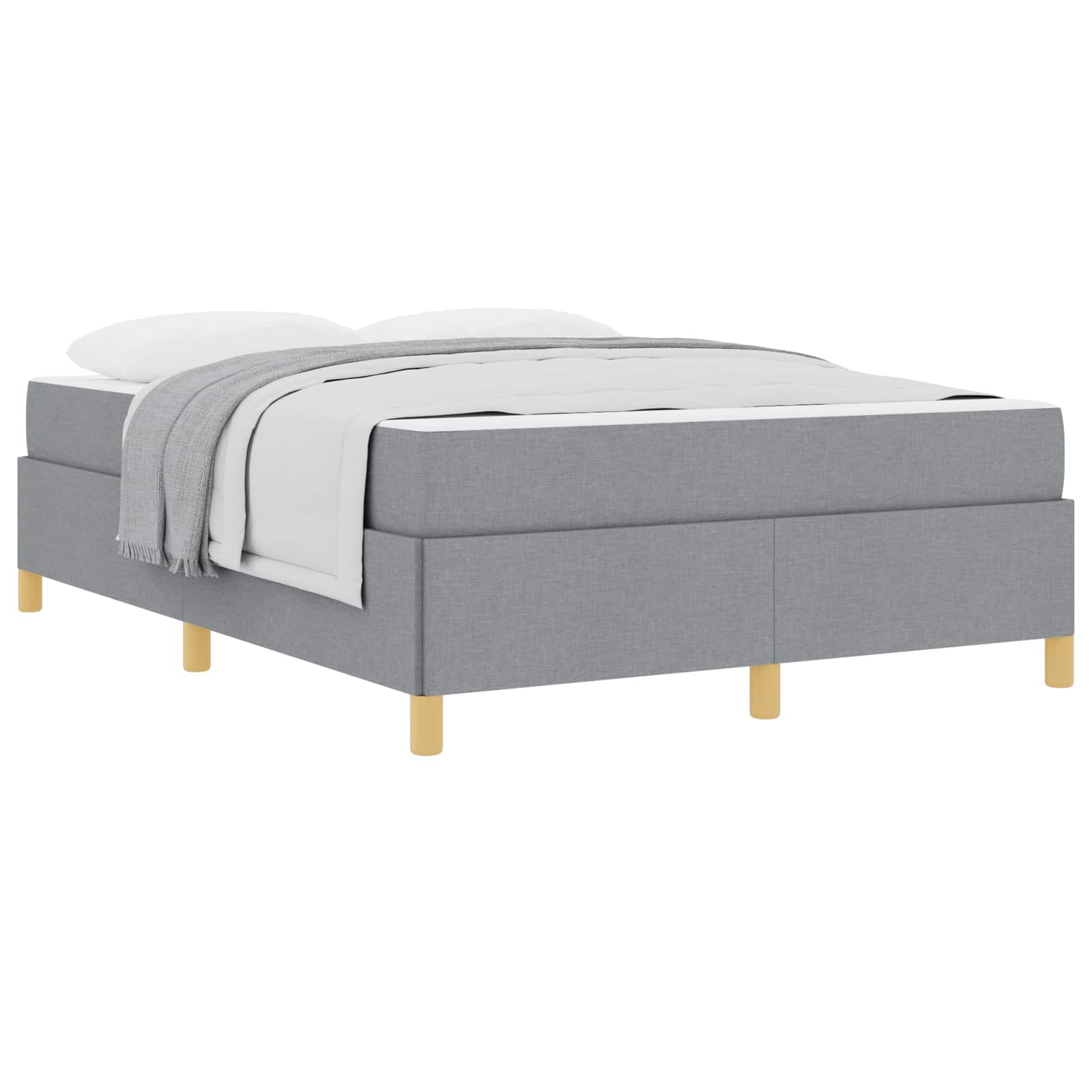 Cadre de lit avec matelas Gris clair 160 x 200 cm tissu - XIOS