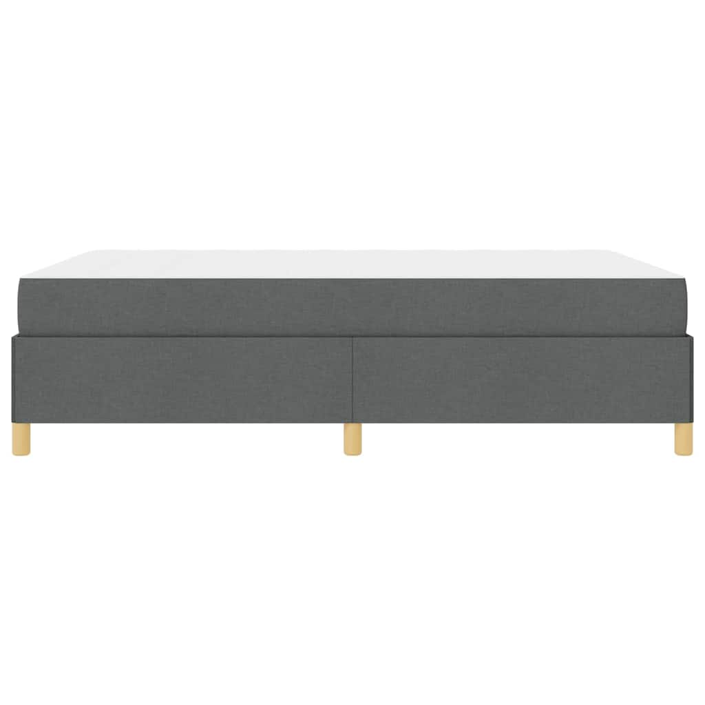 Cadre de lit avec matelas Gris foncé 160 x 200 cm tissu - XIOS