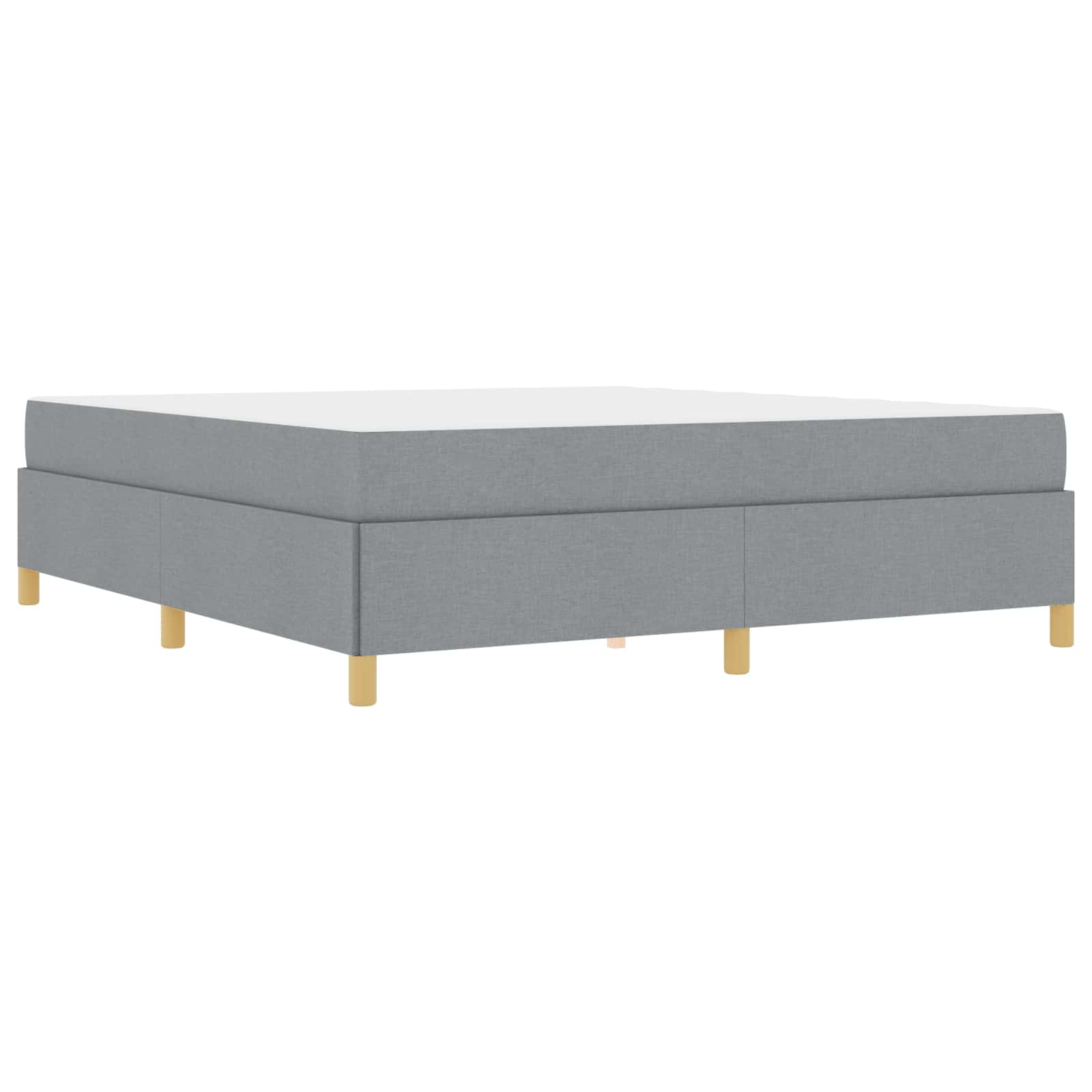Cadre de lit avec matelas Gris clair 180 x 200 cm tissu - XIOS