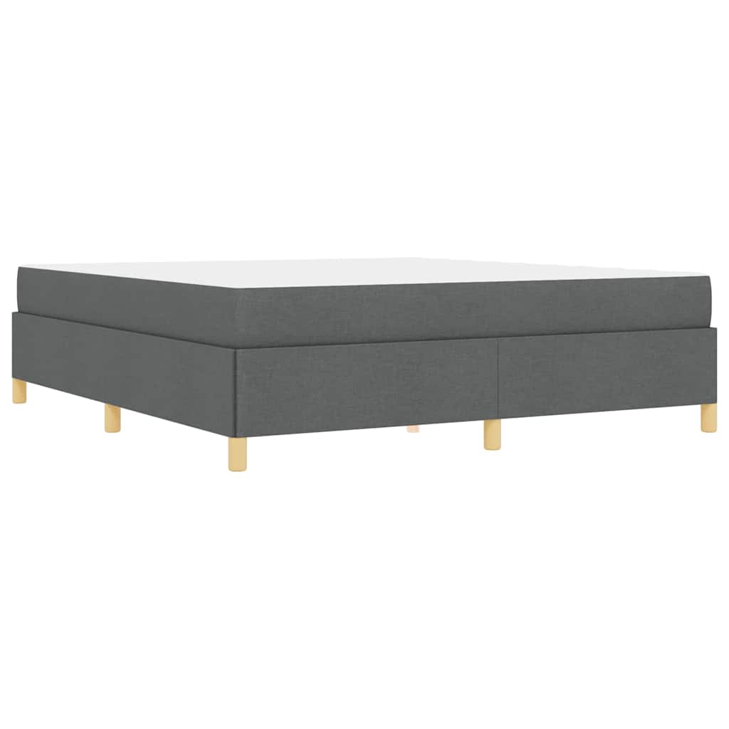 Cadre de lit avec matelas Gris foncé 180 x 200 cm tissu - XIOS