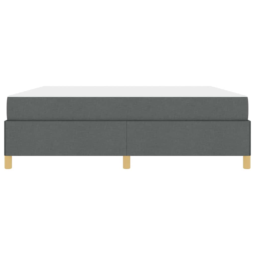 Cadre de lit avec matelas Gris foncé 180 x 200 cm tissu - XIOS