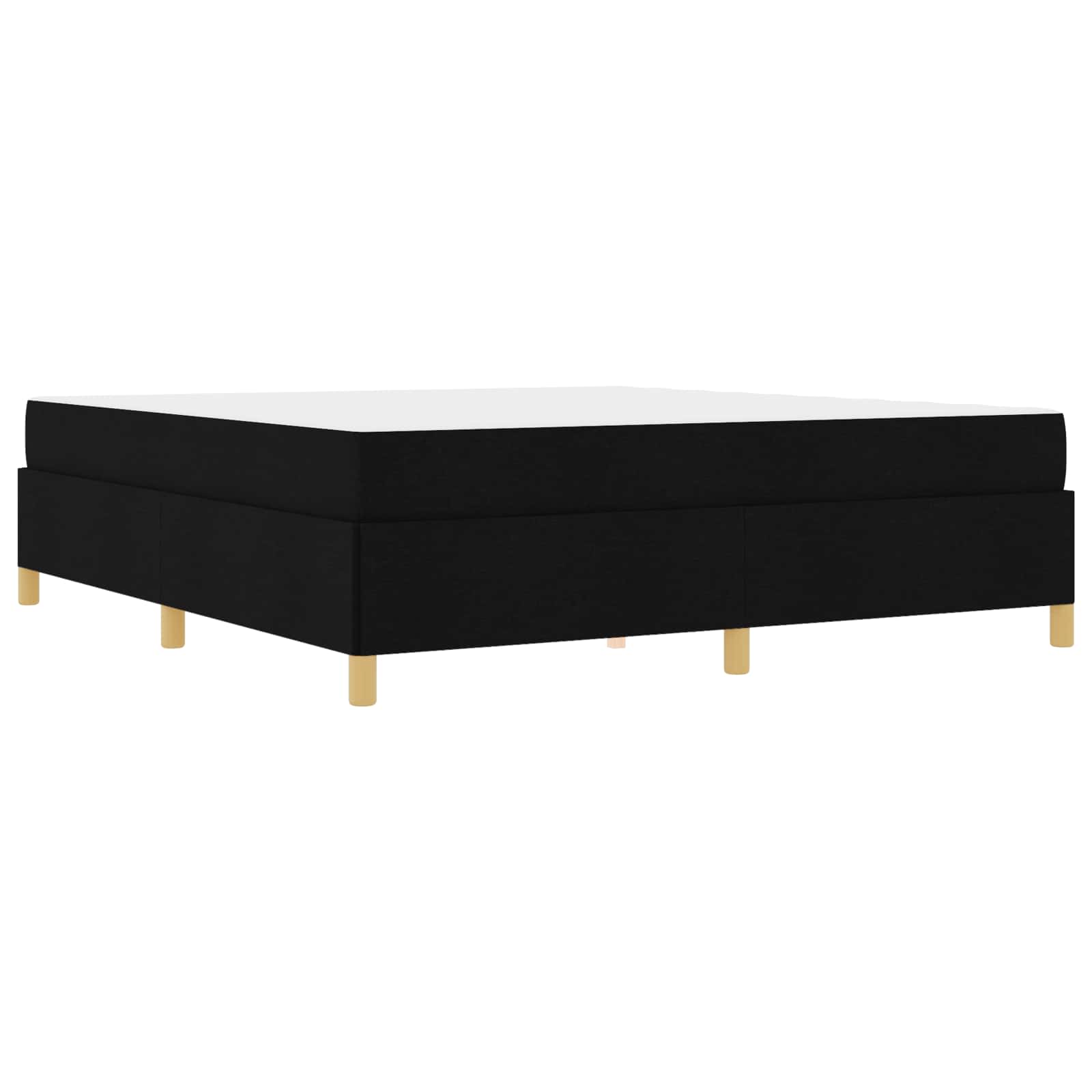 Cadre de lit avec matelas Noir 180 x 200 cm tissu - XIOS
