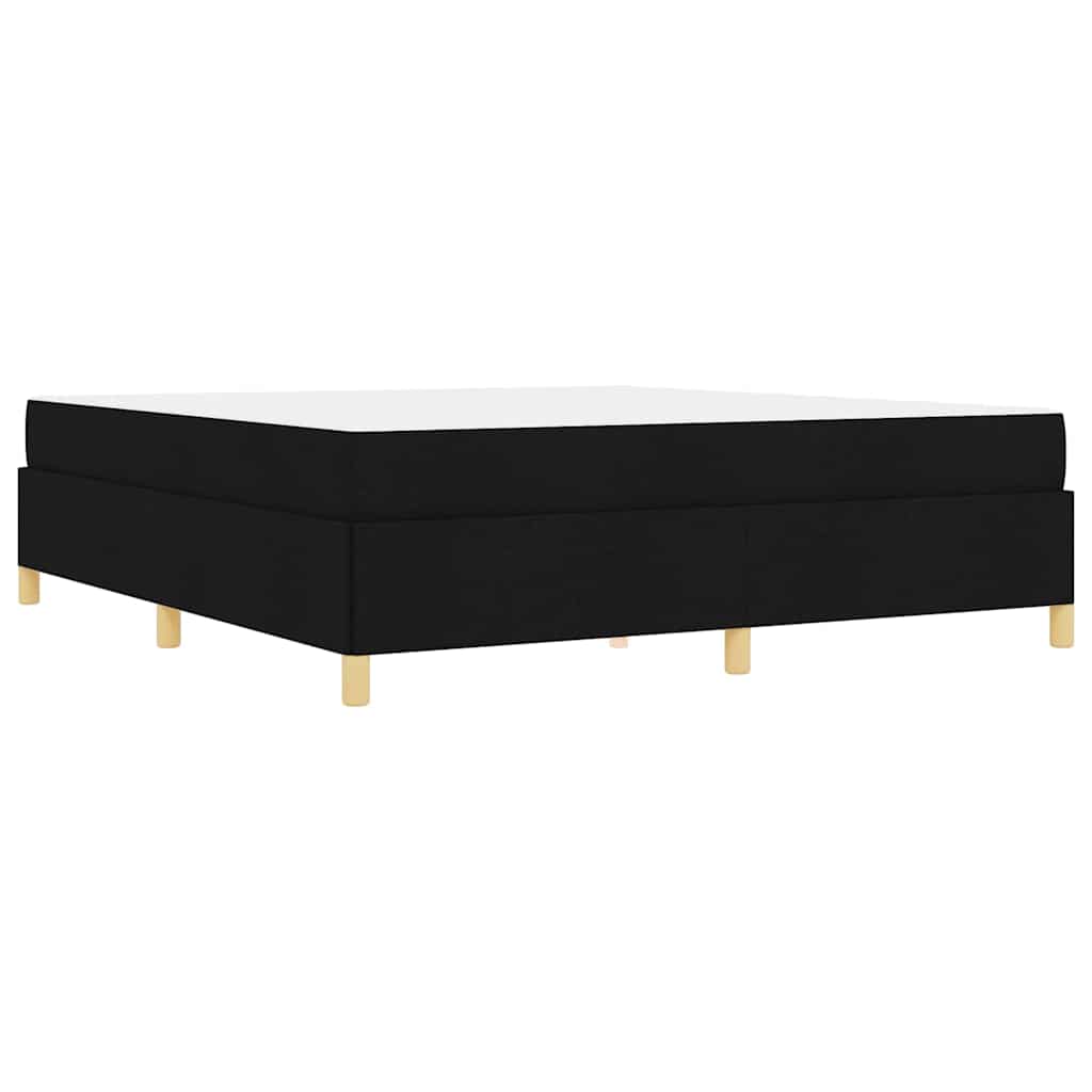 Cadre de lit avec matelas Noir 180 x 200 cm tissu - XIOS
