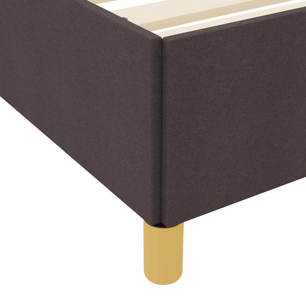 Cadre de lit Marron foncé 180 x 200 cm tissu