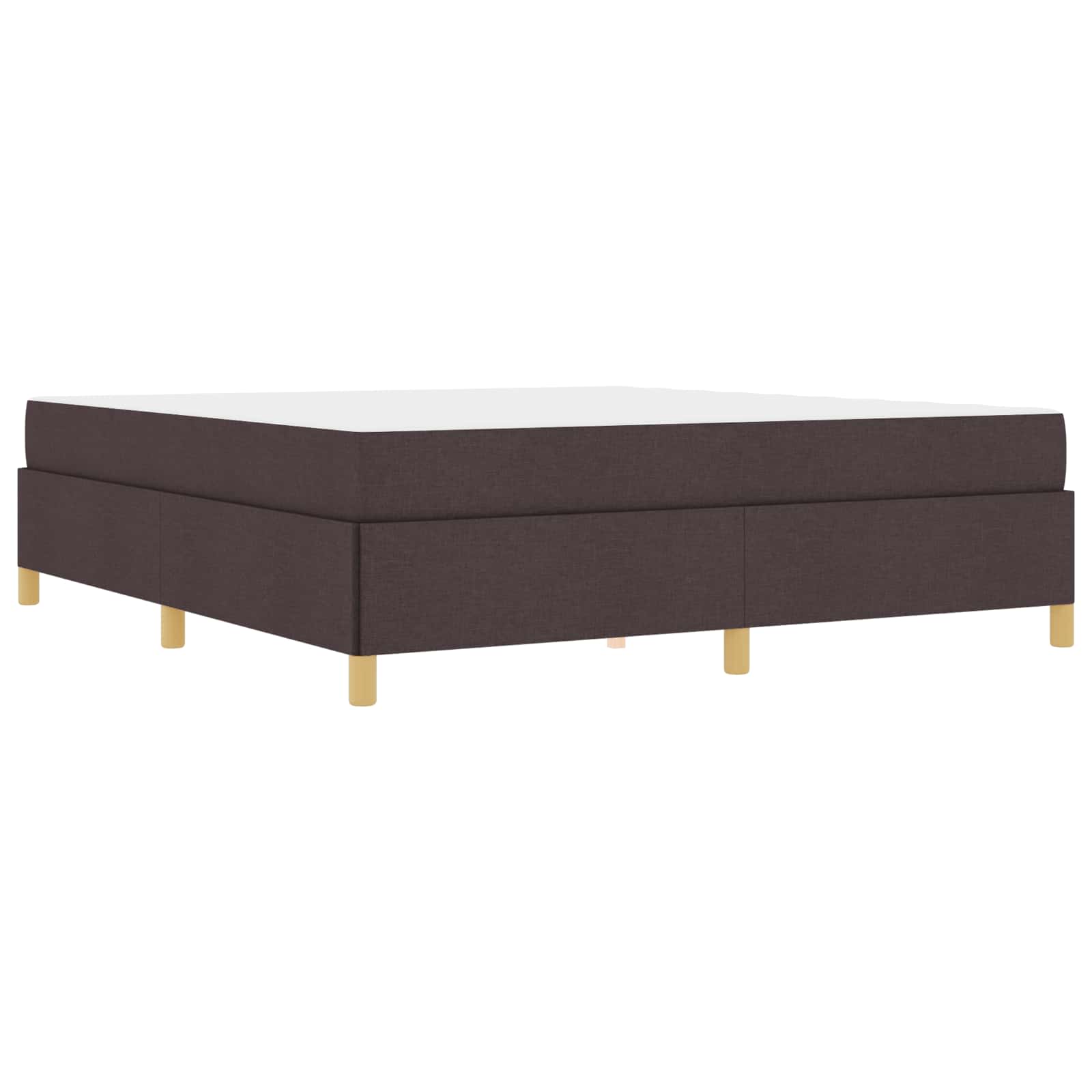 Cadre de lit Marron foncé 180 x 200 cm tissu