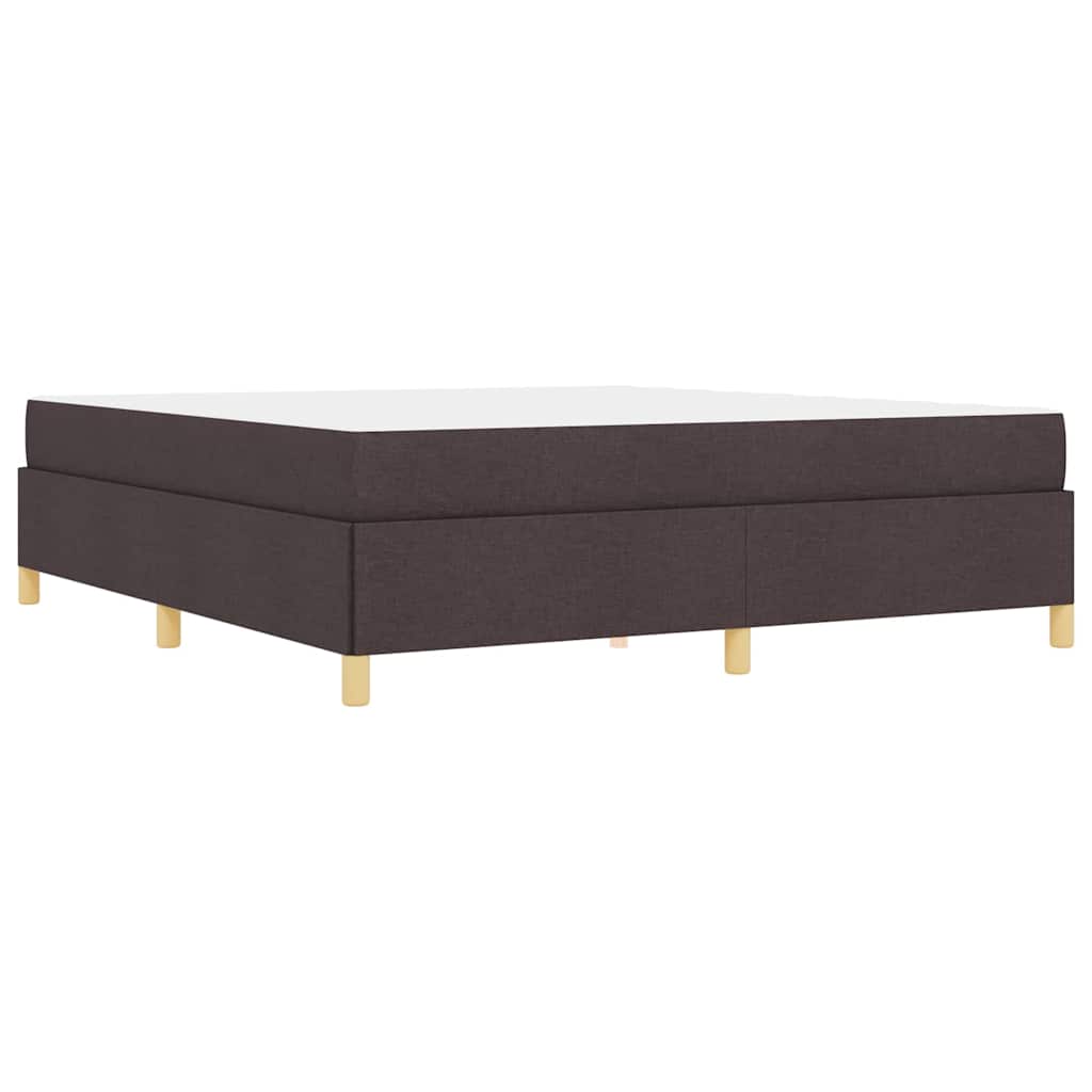 Cadre de lit Marron foncé 180 x 200 cm tissu