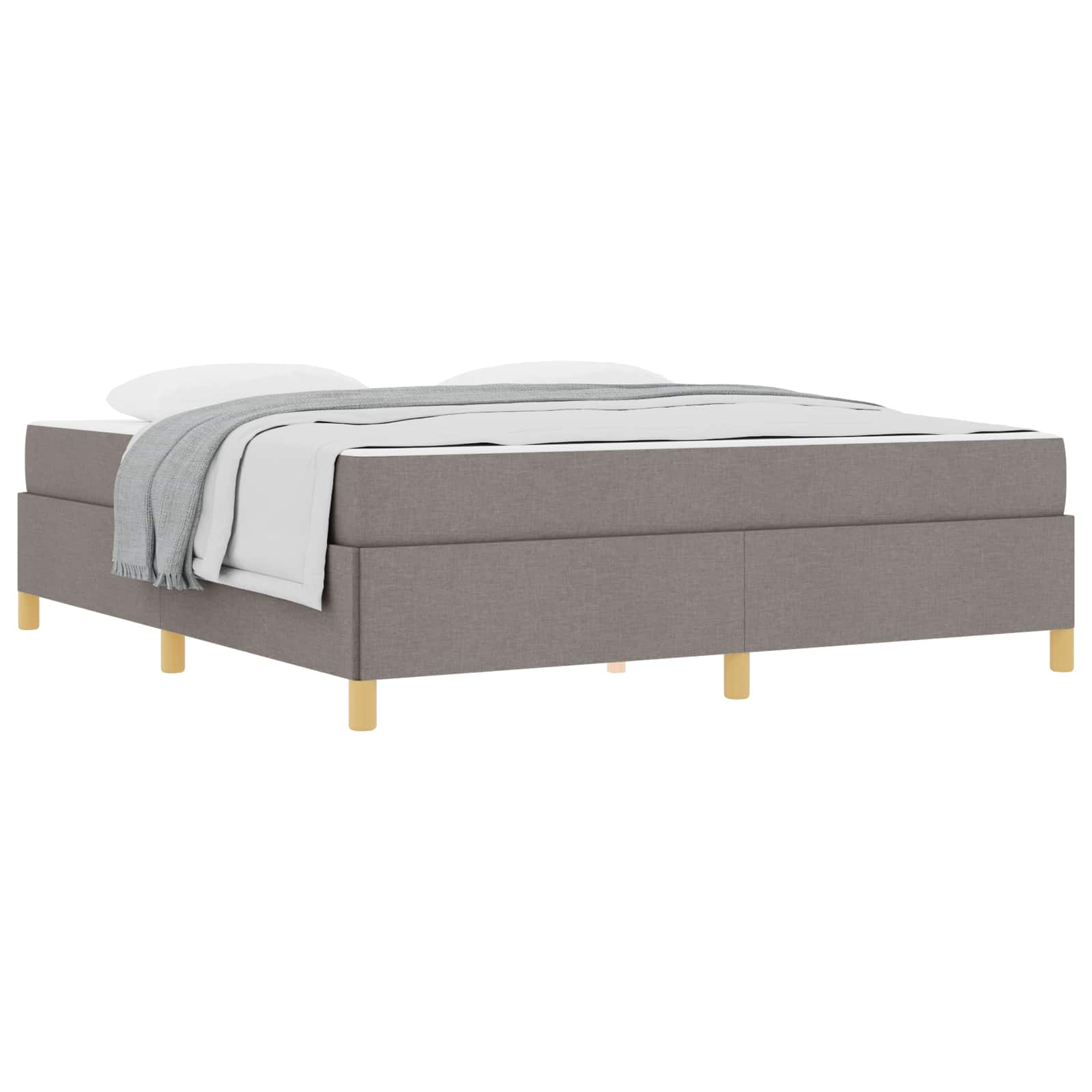 Cadre de lit avec matelas Taupe 180 x 200 cm tissu - XIOS