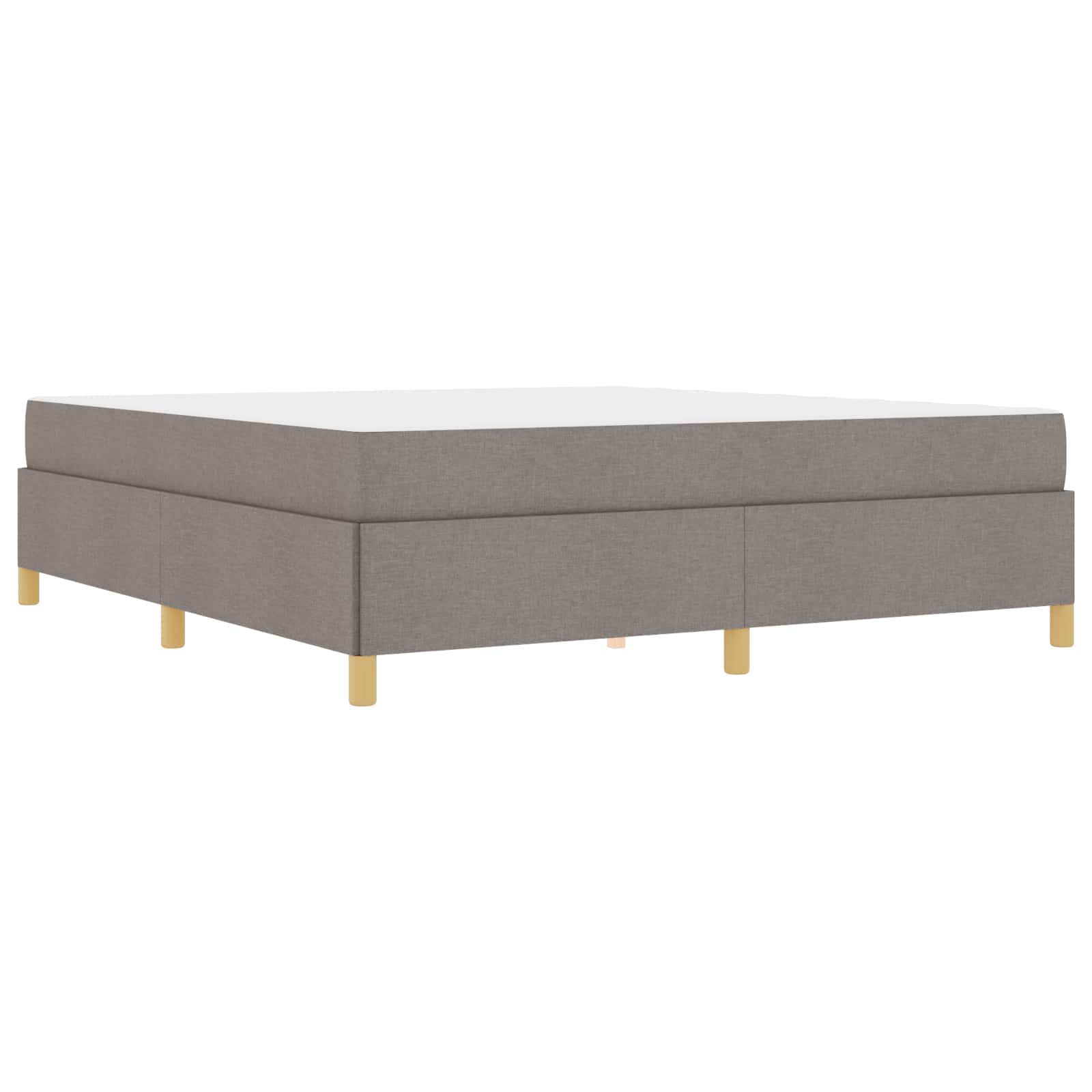 Cadre de lit avec matelas Taupe 180 x 200 cm tissu - XIOS