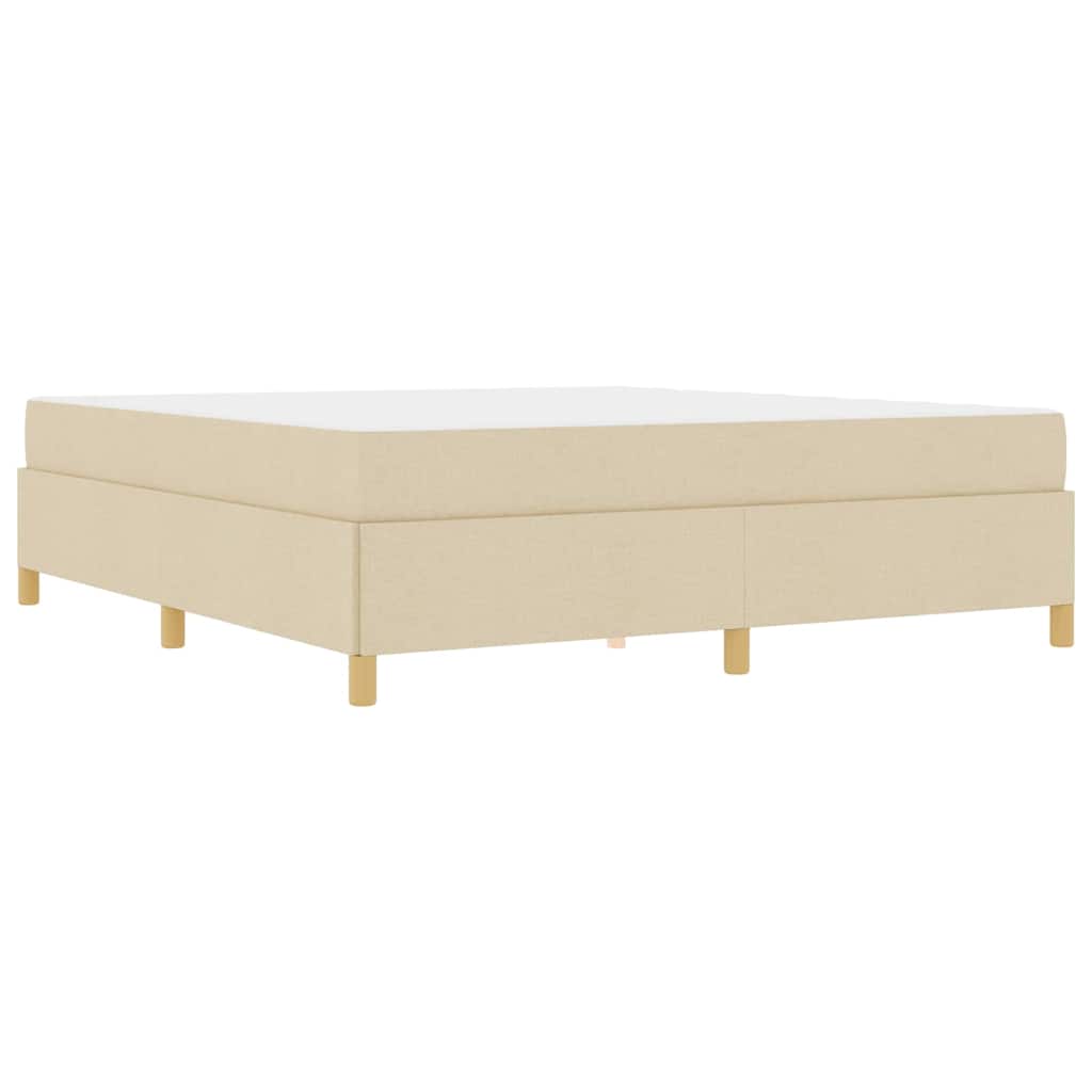 Cadre de lit avec matelas Crème 180 x 200 cm tissu - XIOS