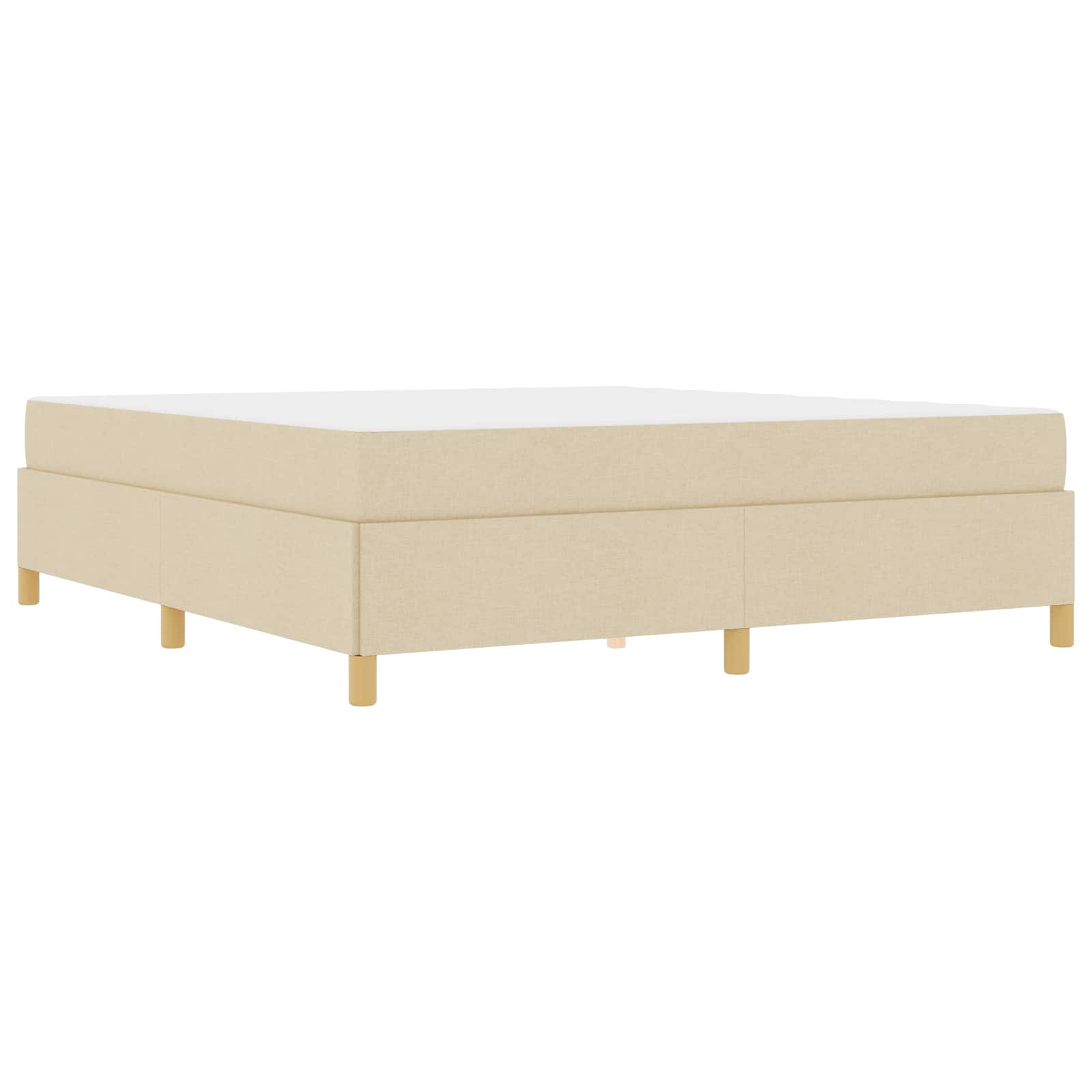 Cadre de lit avec matelas Crème 180 x 200 cm tissu - XIOS