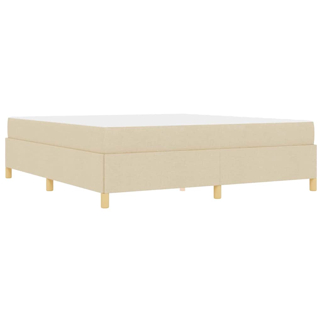 Cadre de lit avec matelas Crème 180 x 200 cm tissu - XIOS