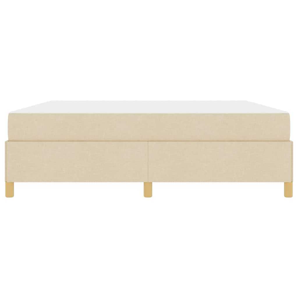 Cadre de lit avec matelas Crème 180 x 200 cm tissu - XIOS