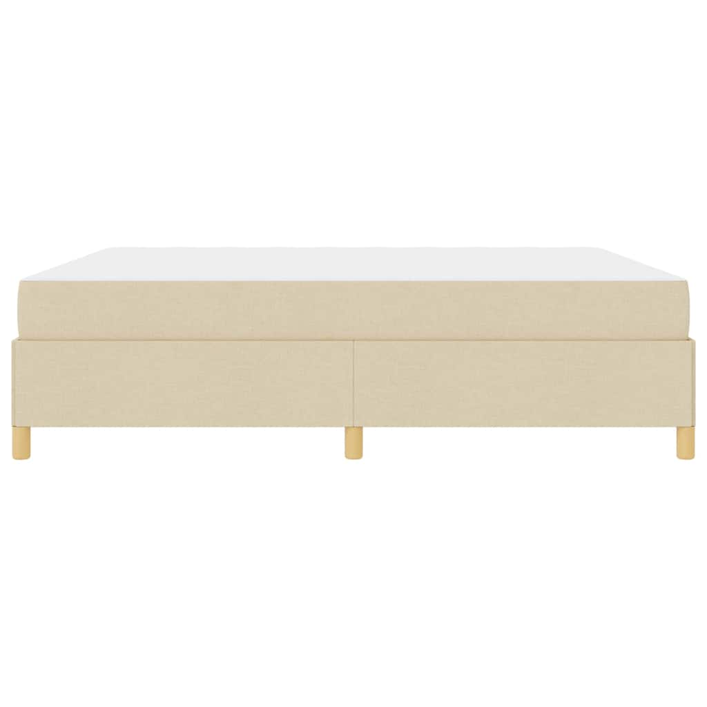 Cadre de lit avec matelas Crème 180 x 200 cm tissu - XIOS