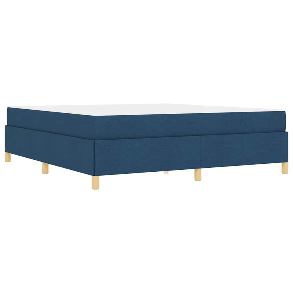 Cadre de lit avec matelas Bleu 180 x 200 cm tissu - XIOS