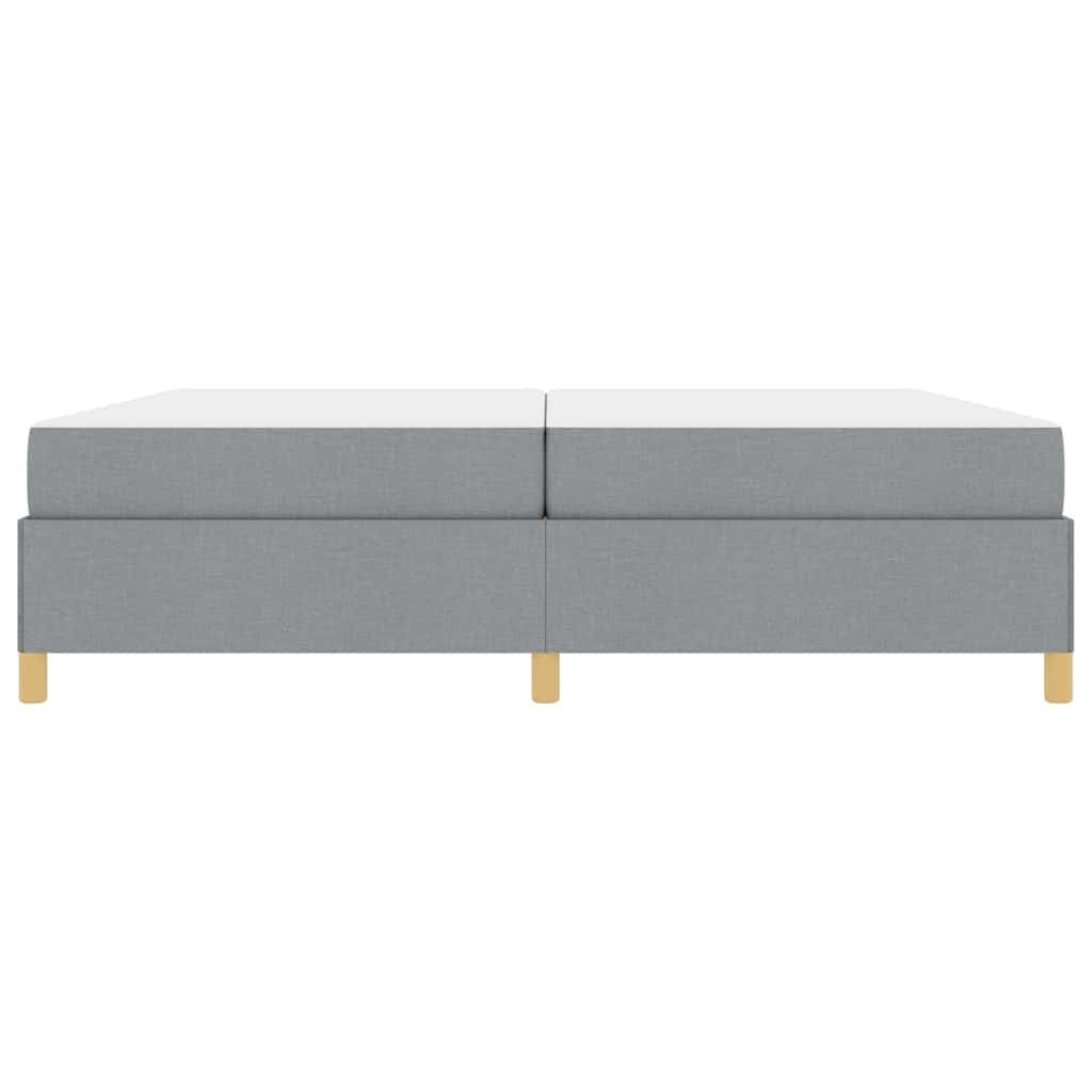 Cadre de lit avec matelas Gris clair 200 x 200 cm tissu - XIOS