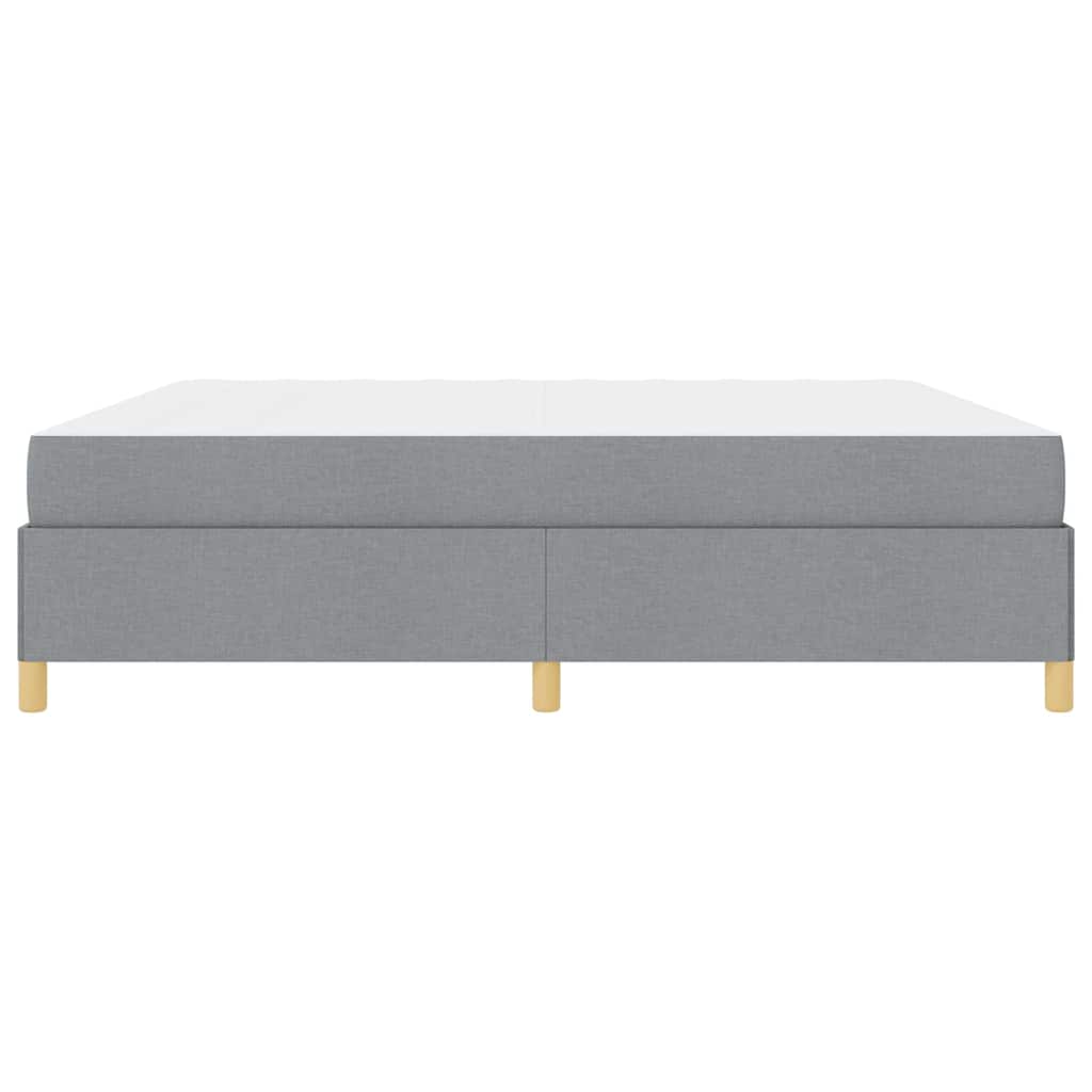 Cadre de lit avec matelas Gris clair 200 x 200 cm tissu - XIOS