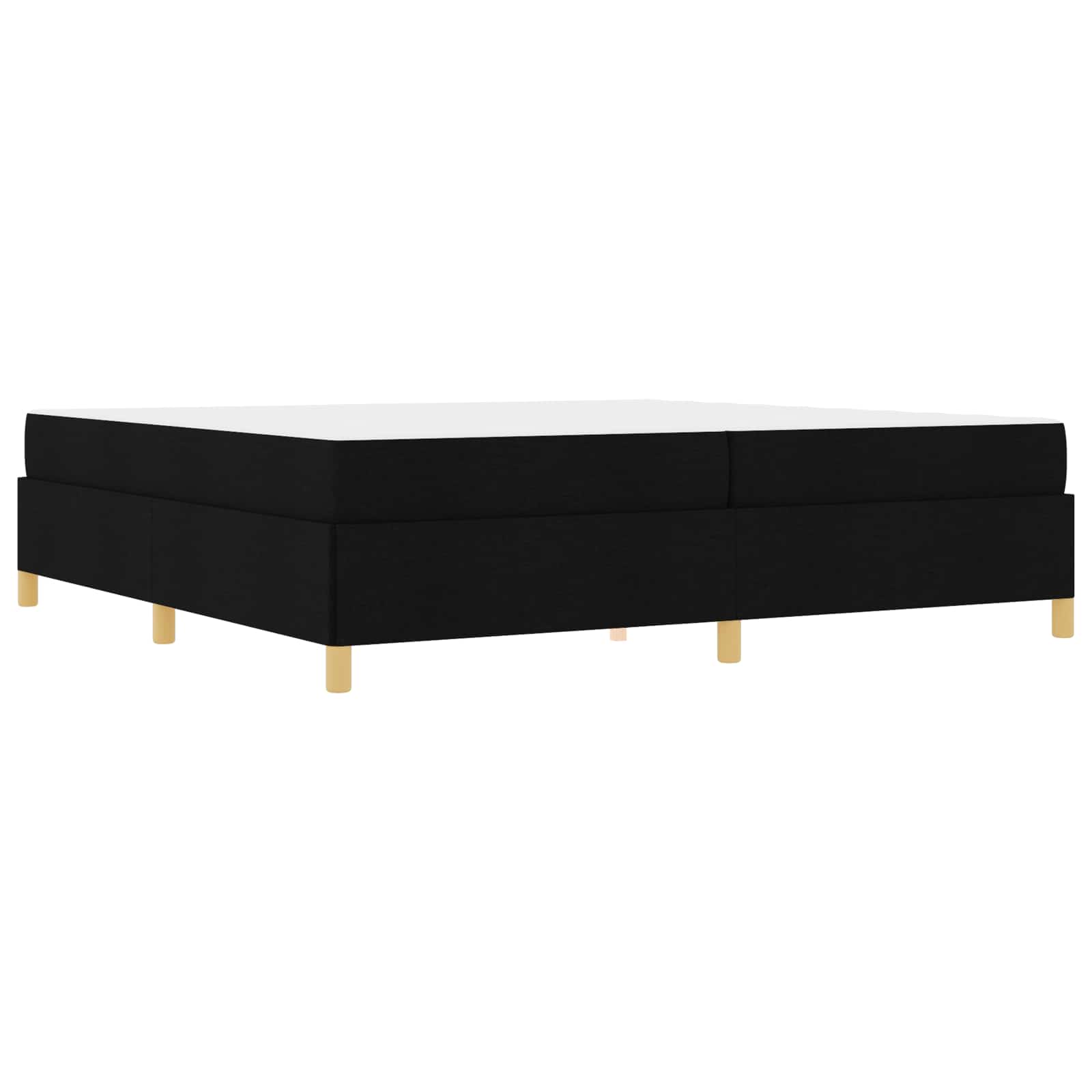 Cadre de lit avec matelas Noir 200 x 200 cm tissu - XIOS