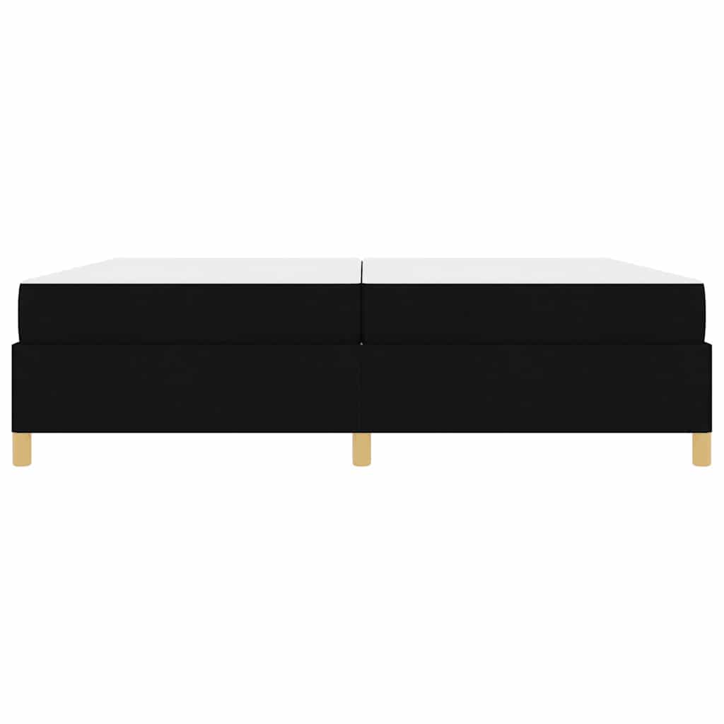 Cadre de lit avec matelas Noir 200 x 200 cm tissu - XIOS