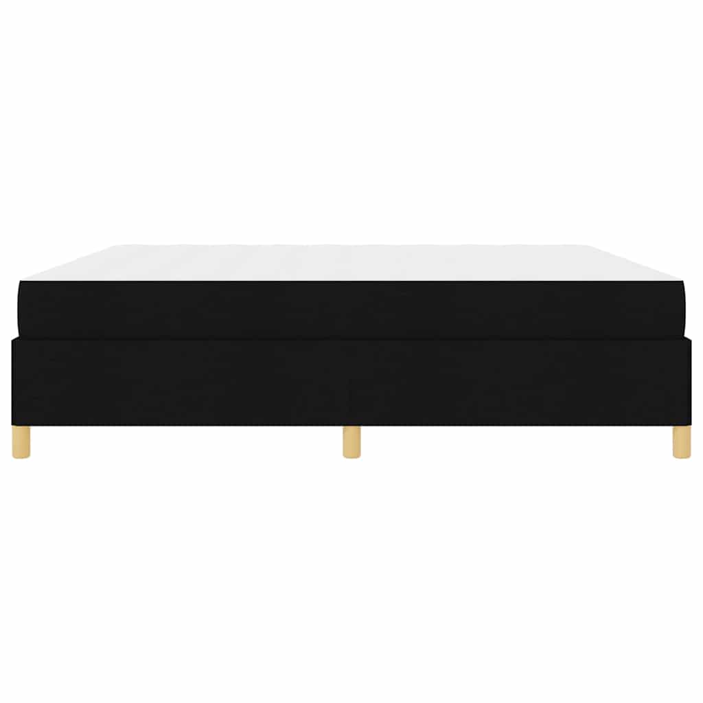 Cadre de lit avec matelas Noir 200 x 200 cm tissu - XIOS