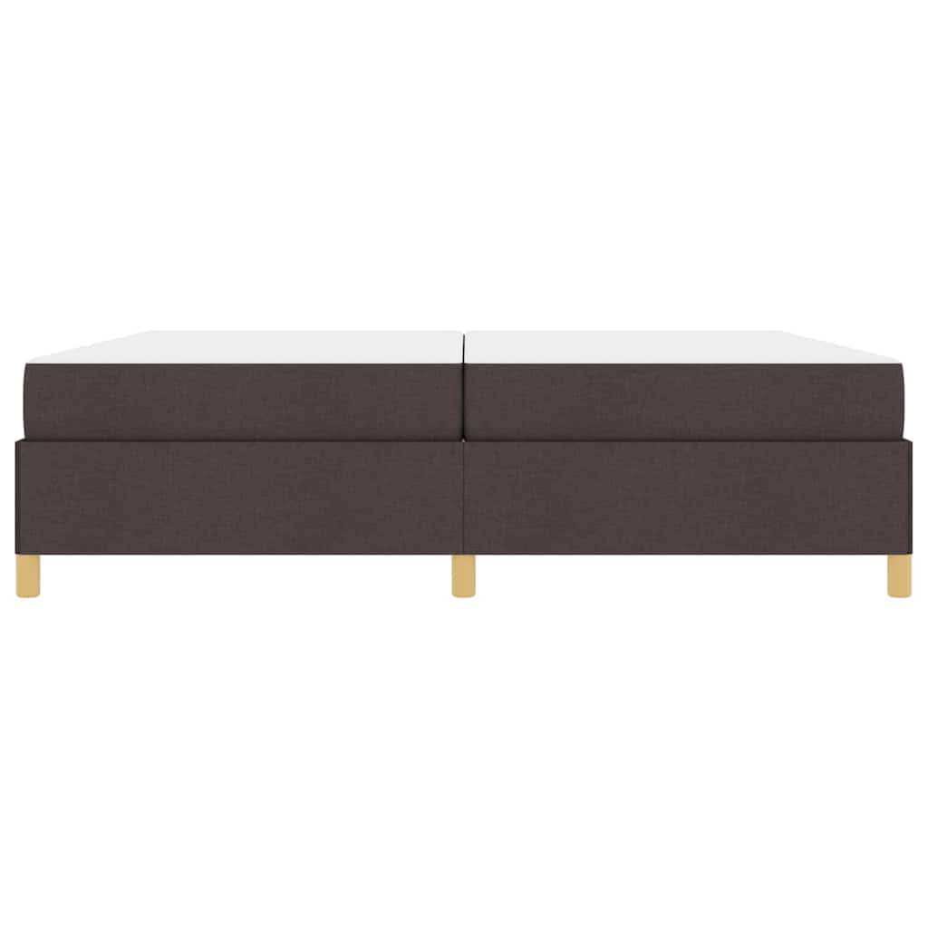 Cadre de lit avec matelas Marron foncé 200 x 200 cm tissu - XIOS