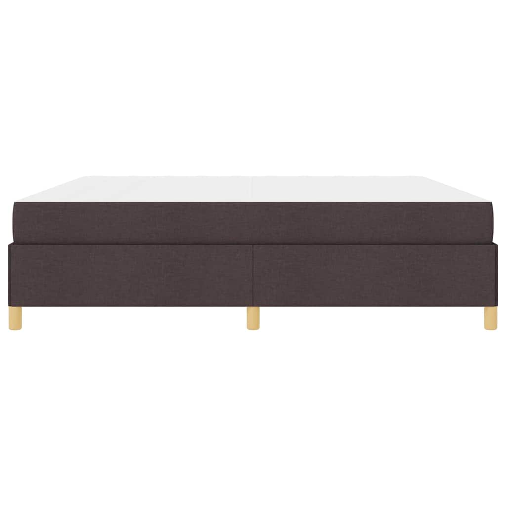 Cadre de lit avec matelas Marron foncé 200 x 200 cm tissu - XIOS