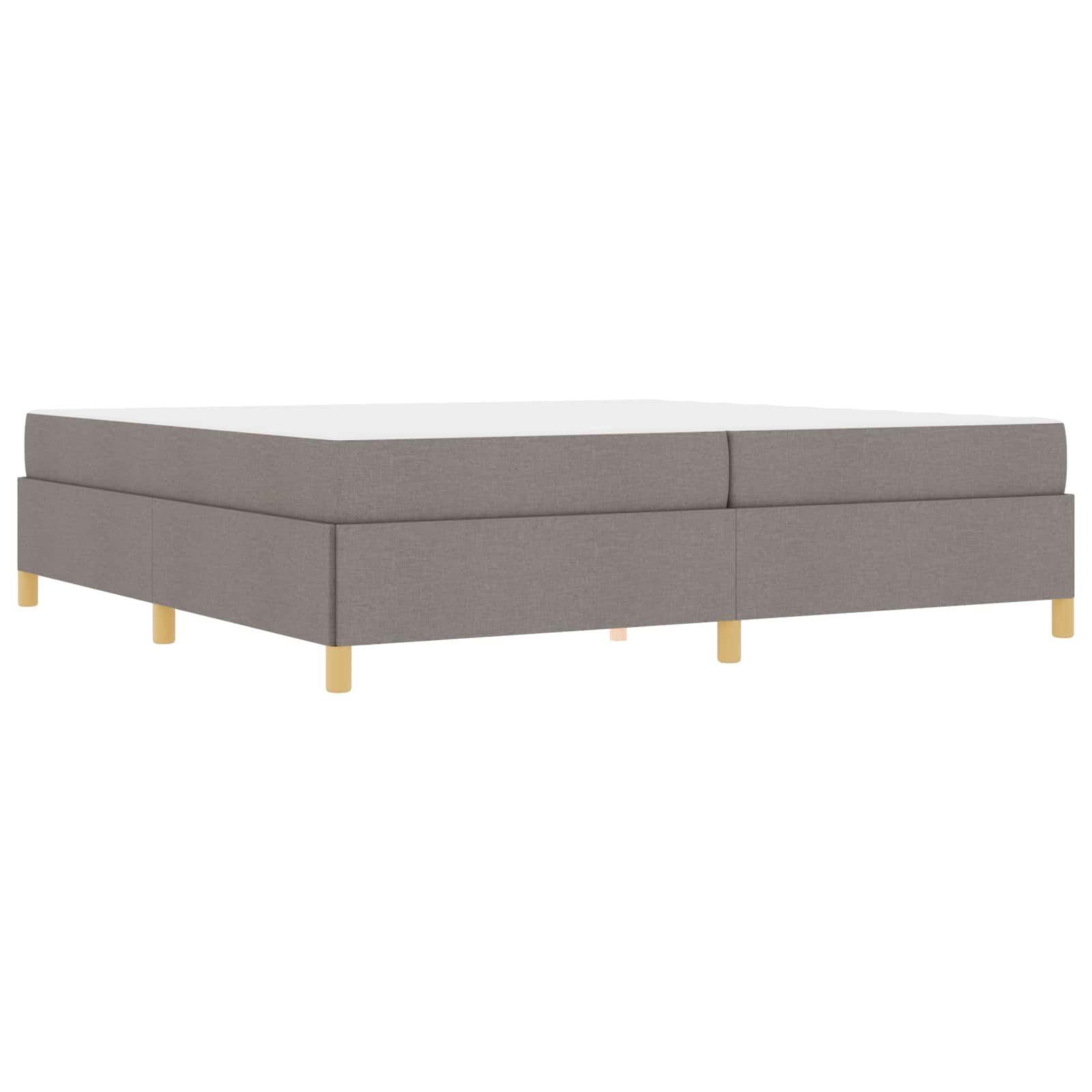 Cadre de lit avec matelas Taupe 200 x 200 cm tissu - XIOS