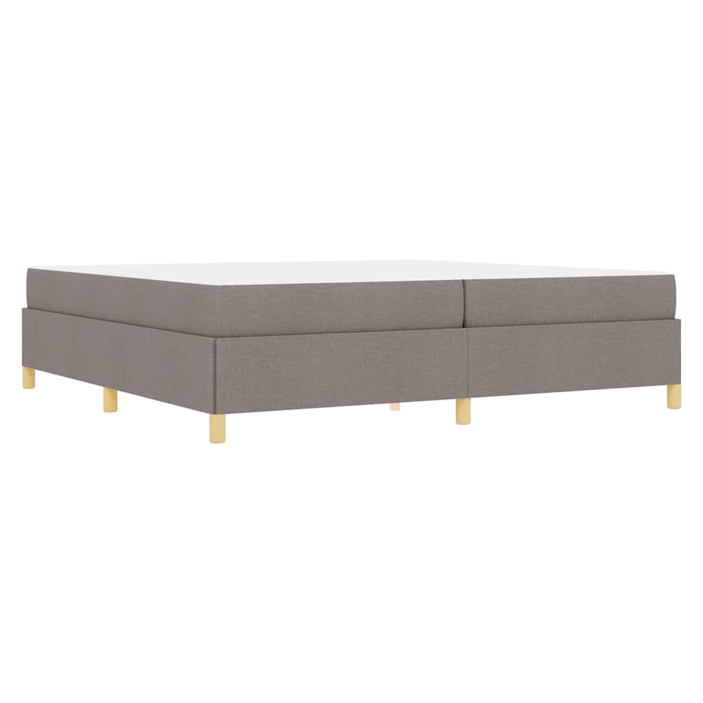 Cadre de lit avec matelas Taupe 200 x 200 cm tissu - XIOS