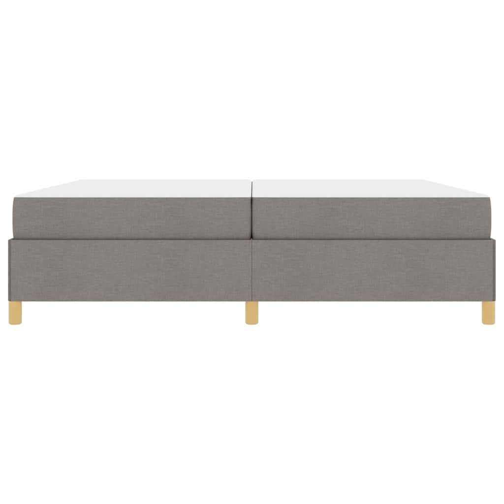 Cadre de lit avec matelas Taupe 200 x 200 cm tissu - XIOS