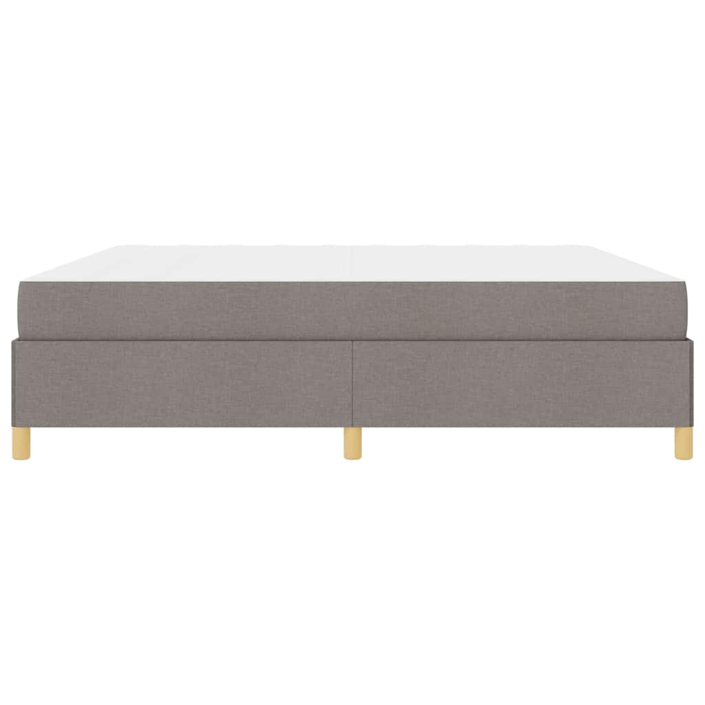 Cadre de lit avec matelas Taupe 200 x 200 cm tissu - XIOS