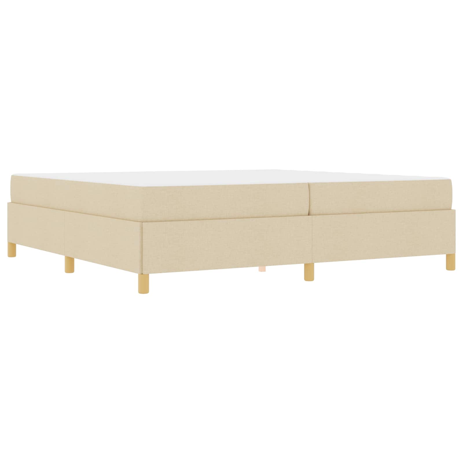 Cadre de lit avec matelas Crème 200 x 200 cm tissu - XIOS