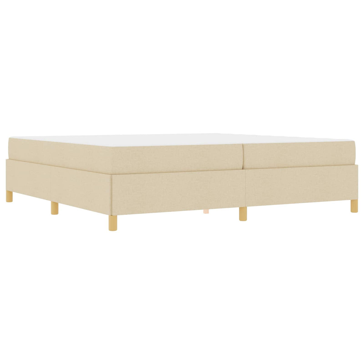 Cadre de lit Crème 200 x 200 cm tissu