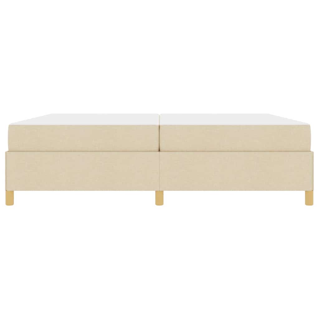 Cadre de lit avec matelas Crème 200 x 200 cm tissu - XIOS