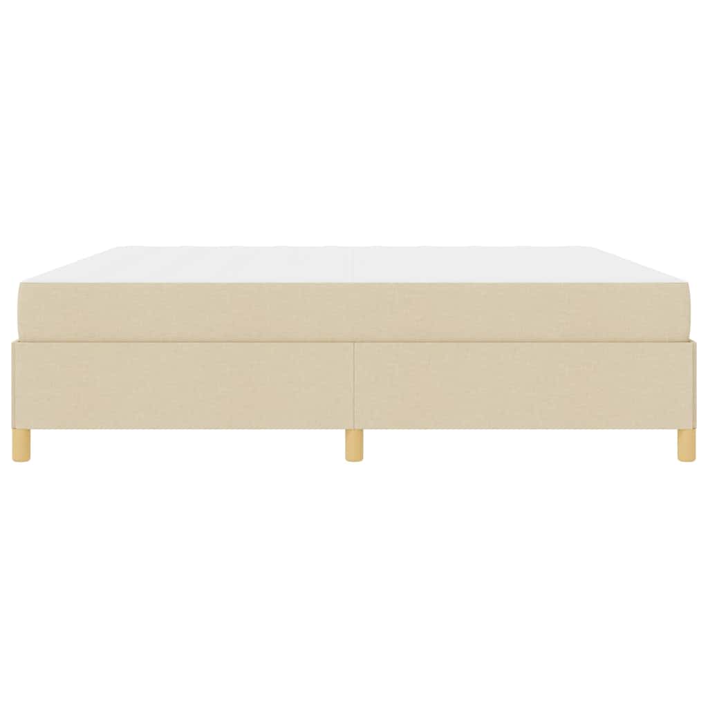 Cadre de lit avec matelas Crème 200 x 200 cm tissu - XIOS