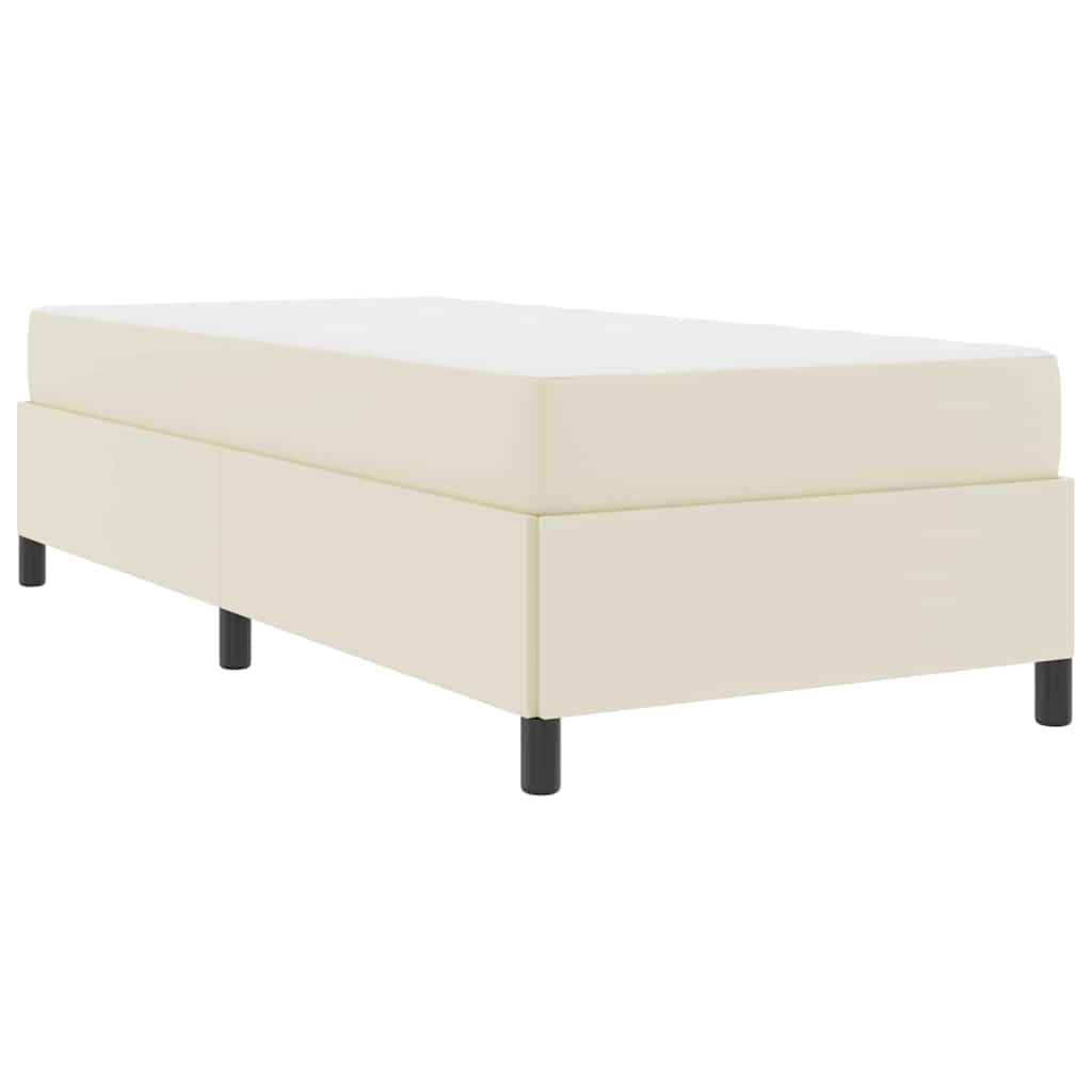 Cadre de lit avec matelas Crème 80 x 200 cm tissu - XIOS