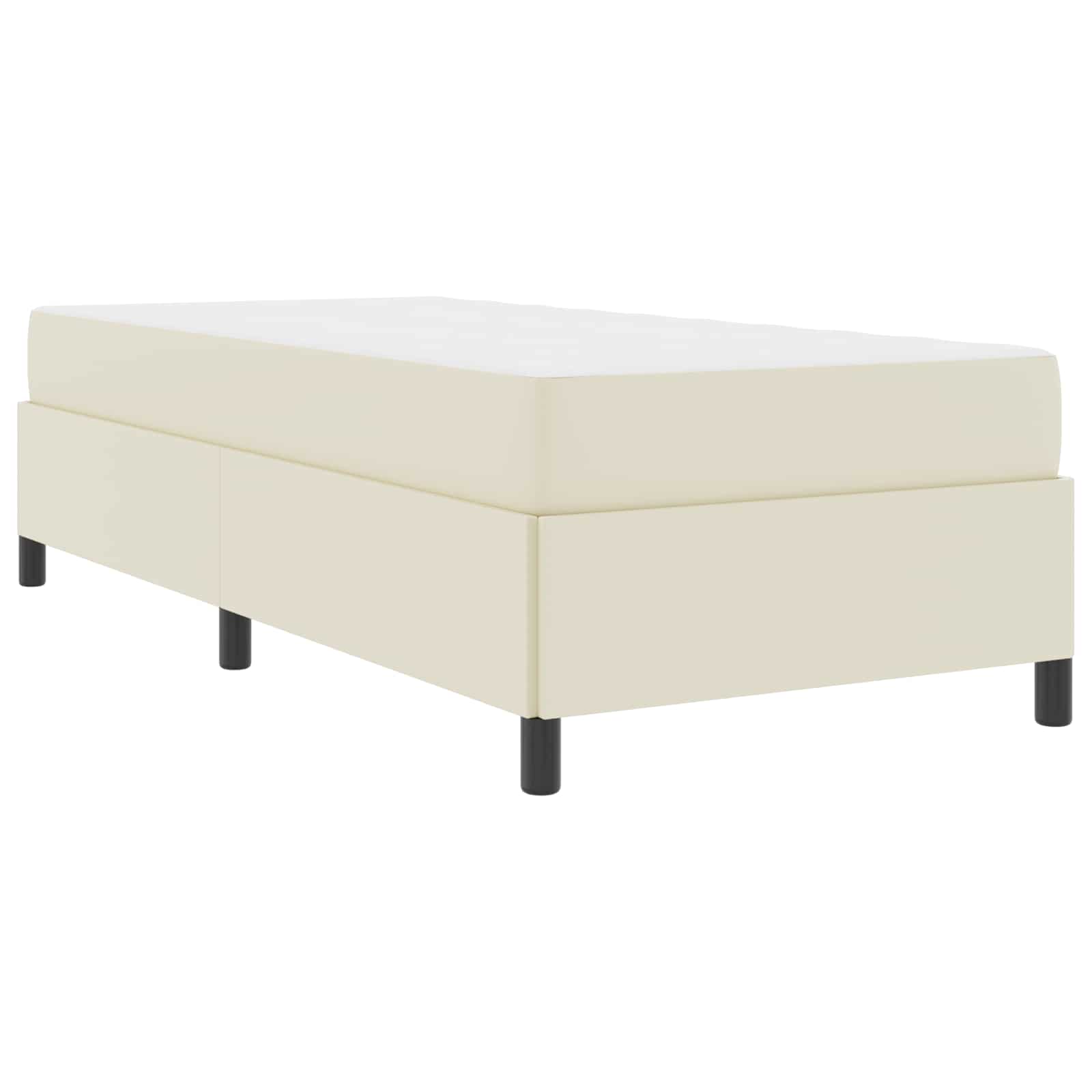 Cadre de lit avec matelas Crème 80 x 200 cm tissu - XIOS