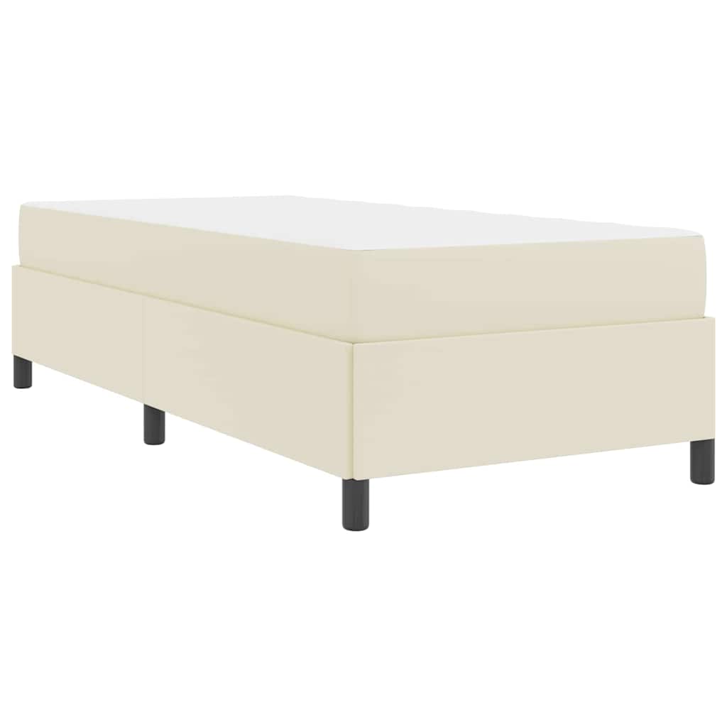 Cadre de lit avec matelas Crème 80 x 200 cm tissu - XIOS