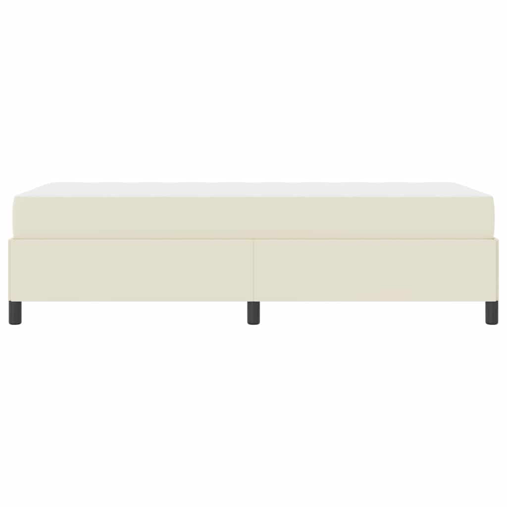 Cadre de lit avec matelas Crème 80 x 200 cm tissu - XIOS