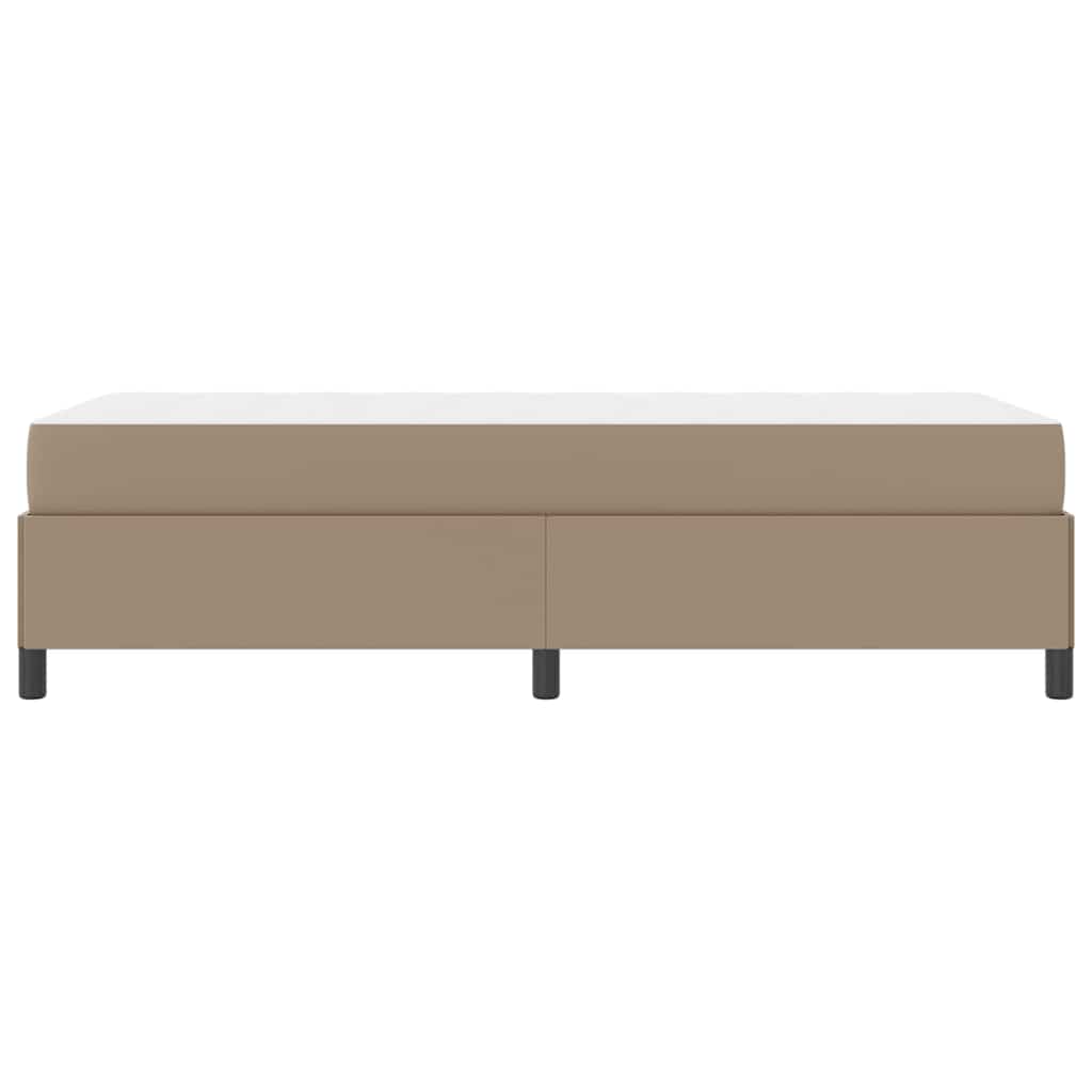 Cadre de lit avec matelas Cappuccino 80 x 200 cm tissu