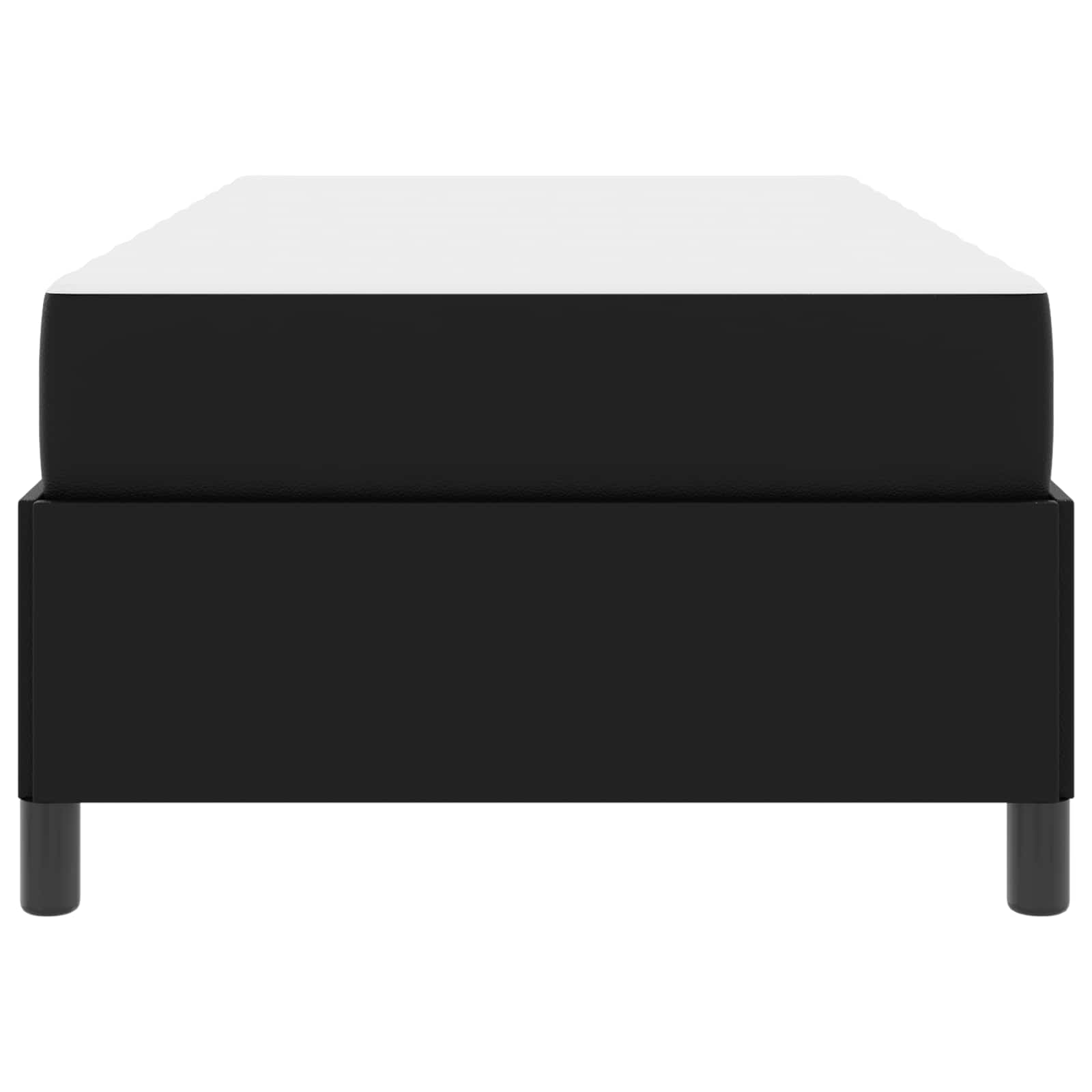 Cadre de lit avec matelas Noir 90 x 190 cm tissu - XIOS
