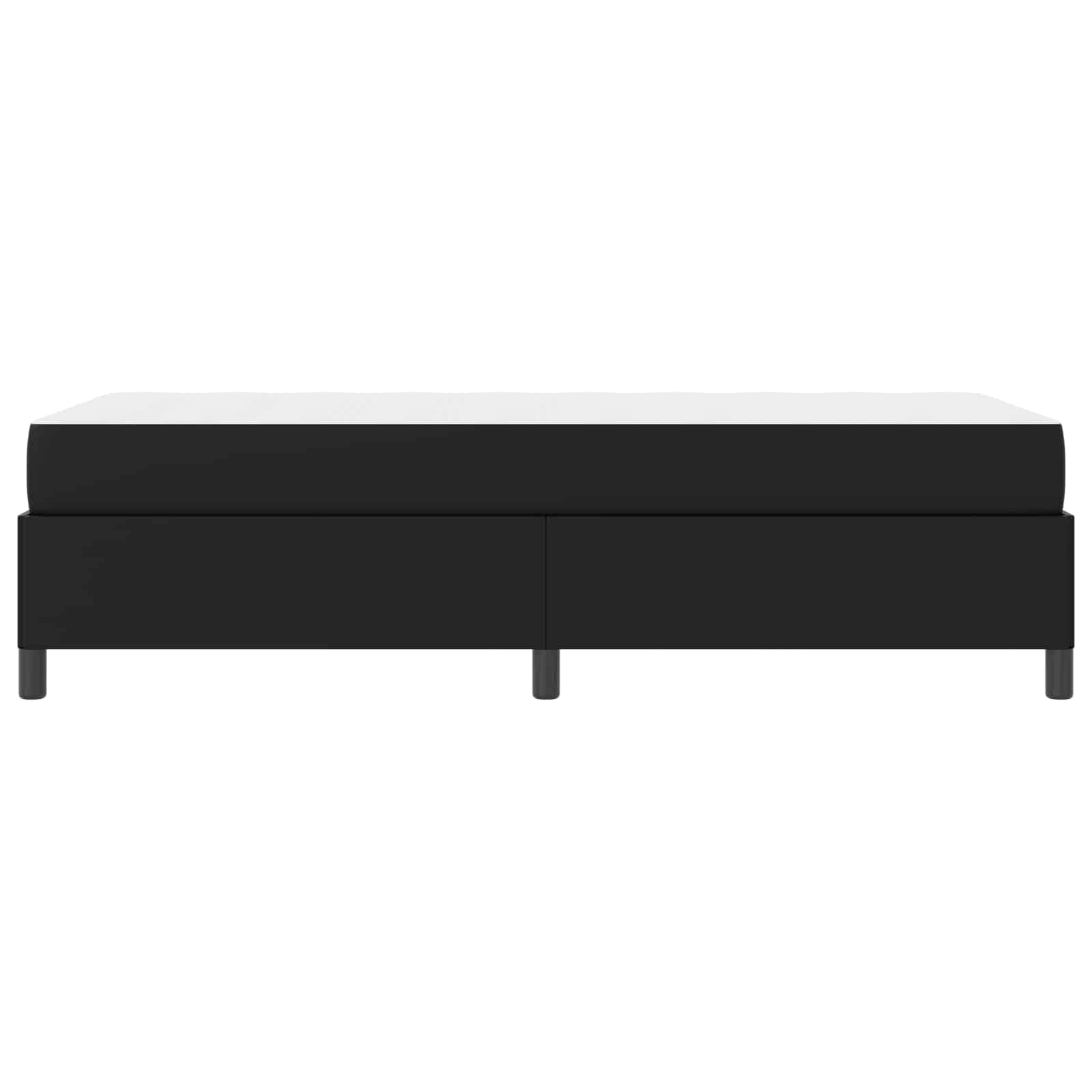 Cadre de lit avec matelas Noir 90 x 190 cm tissu - XIOS