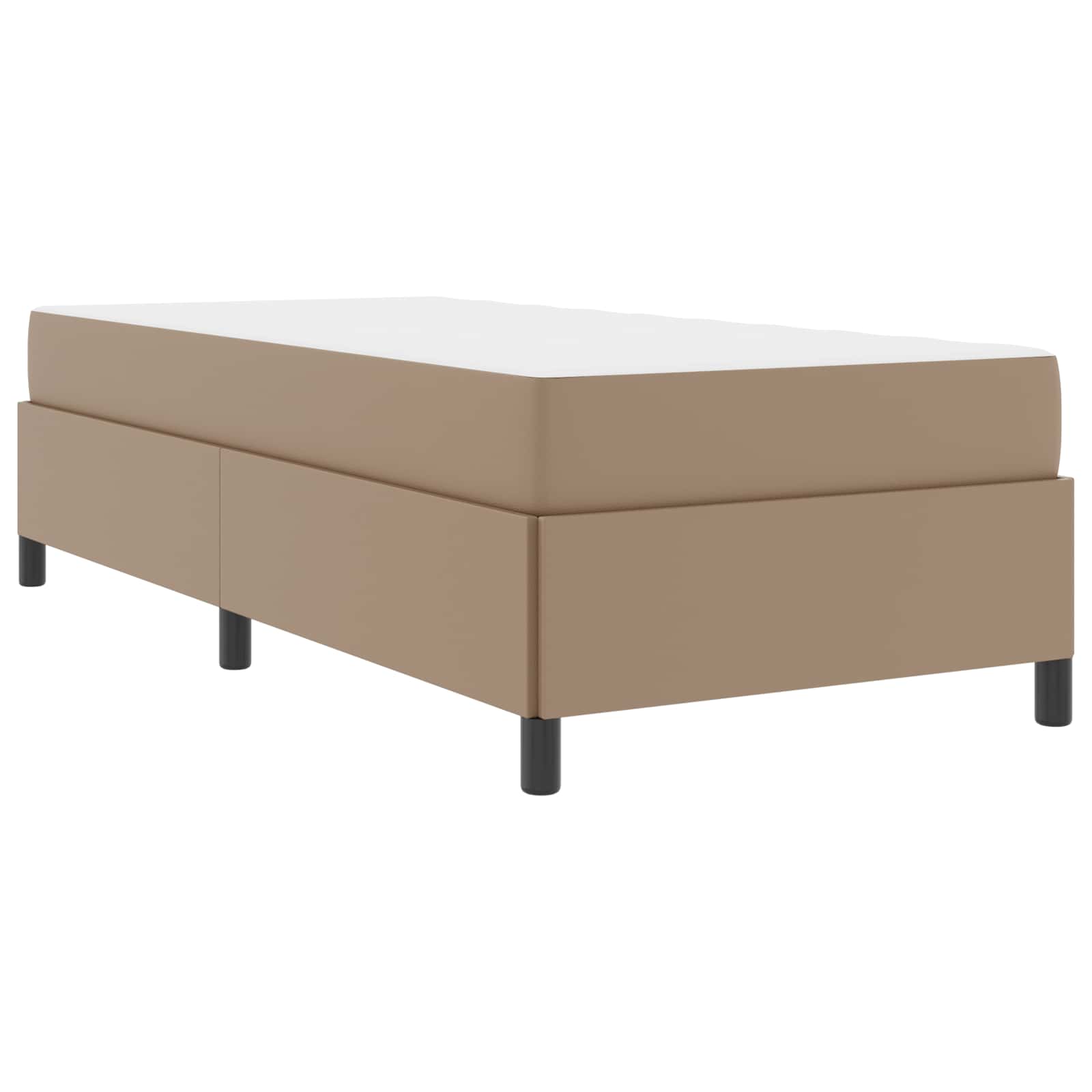 Cadre de lit avec matelas Cappuccino 90 x 190 cm tissu - XIOS