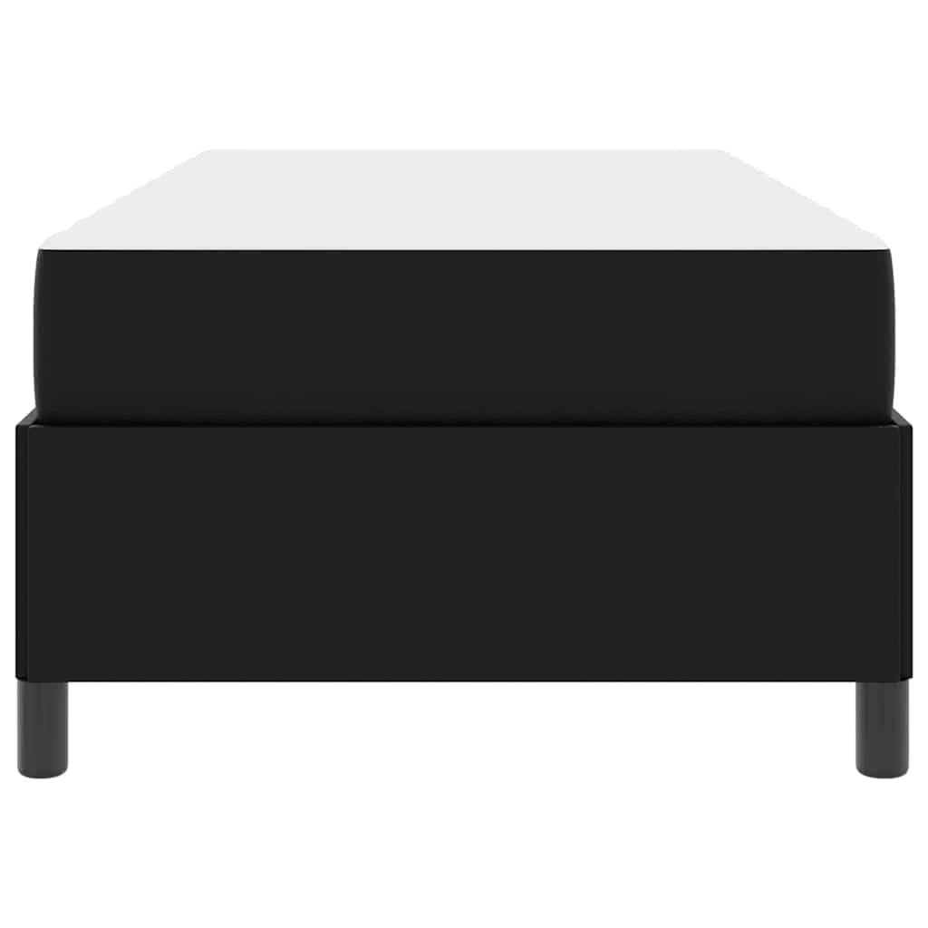 Cadre de lit avec matelas Noir 90 x 200 cm tissu - XIOS