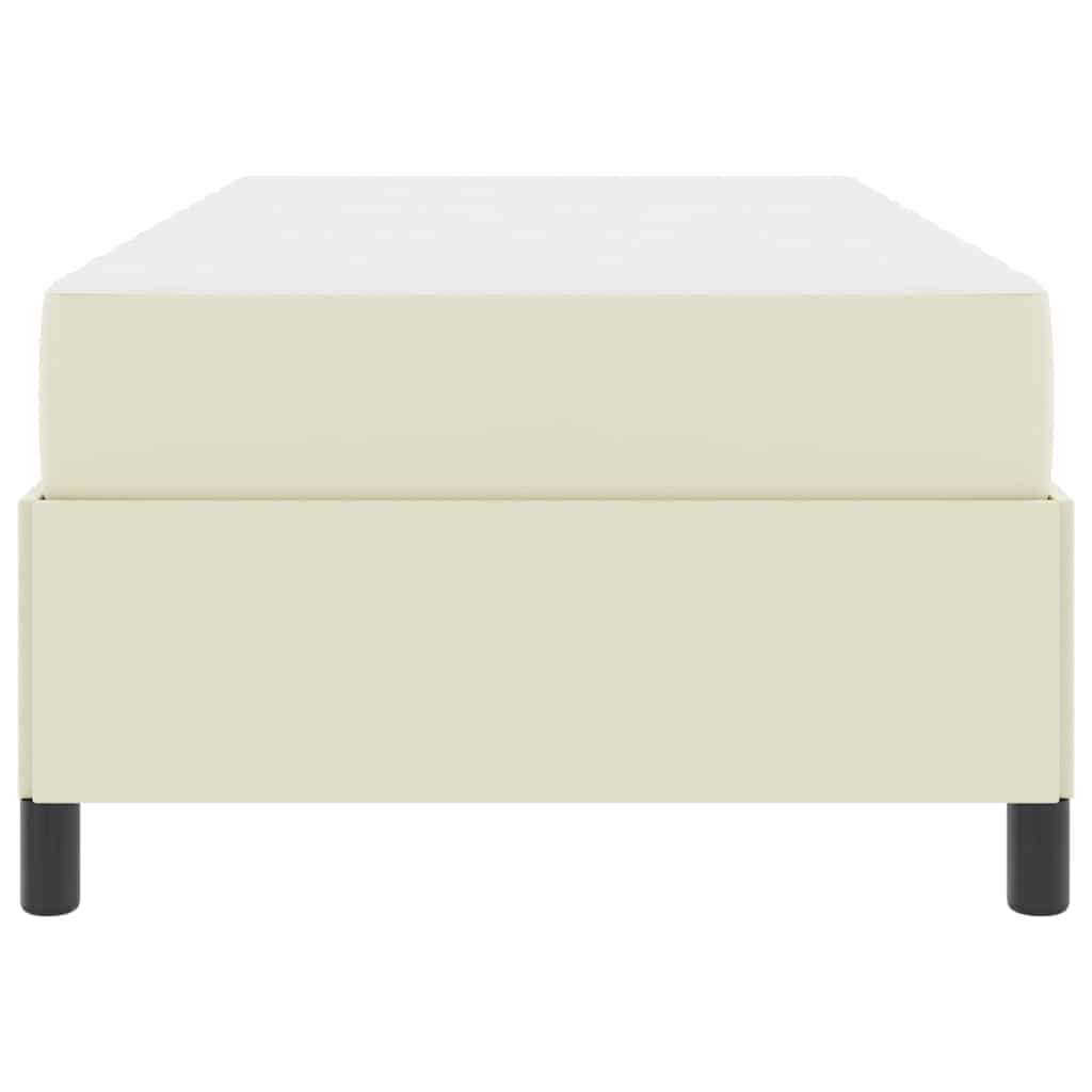 Cadre de lit avec matelas Crème 90 x 200 cm tissu - XIOS