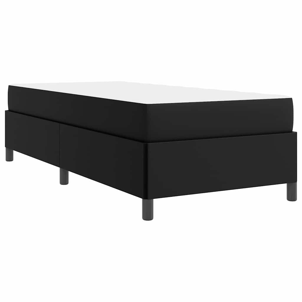 Cadre de lit avec matelas Noir 100 x 200 cm tissu - XIOS