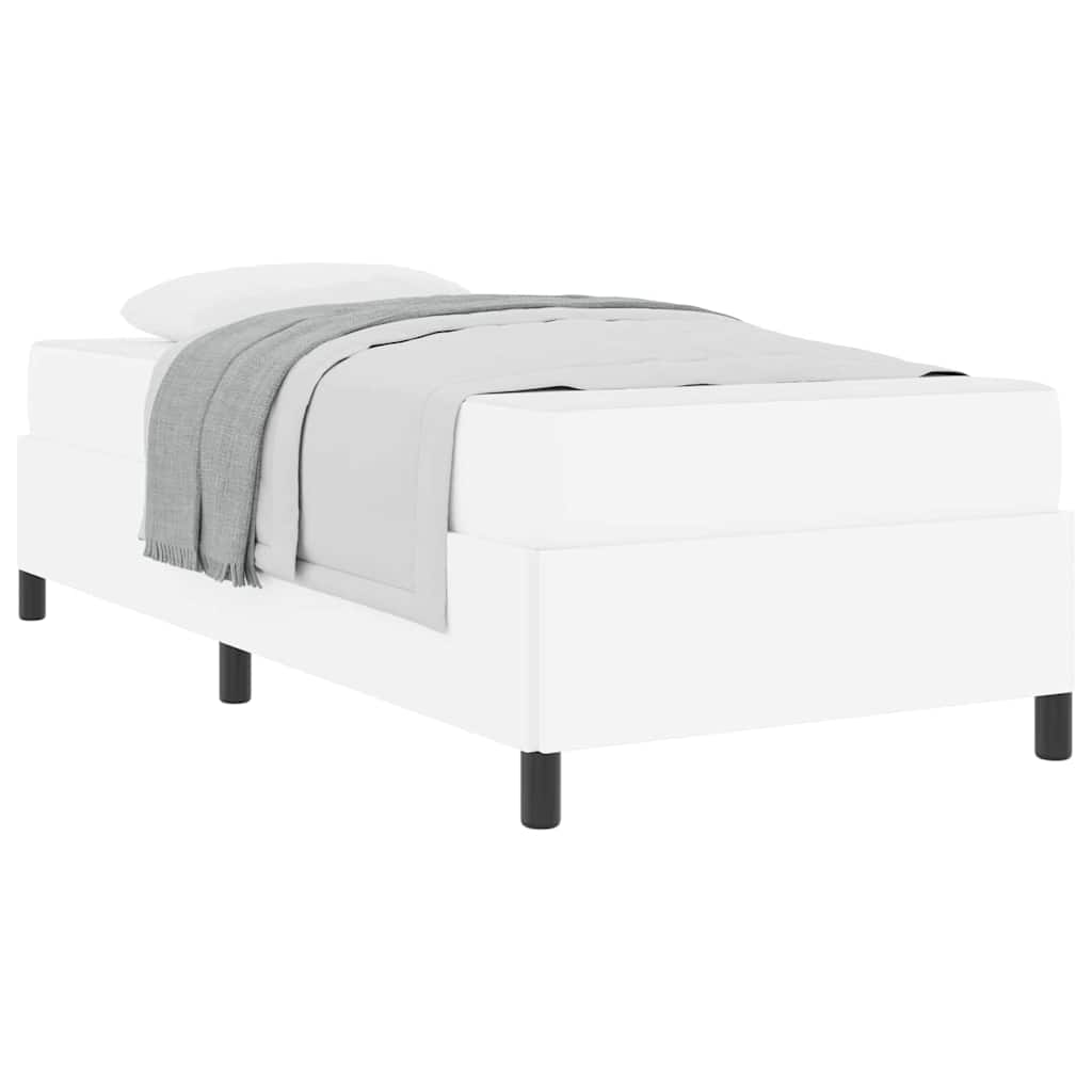 Cadre de lit avec matelas Blanc 100 x 200 cm Faux cuir - XIOS
