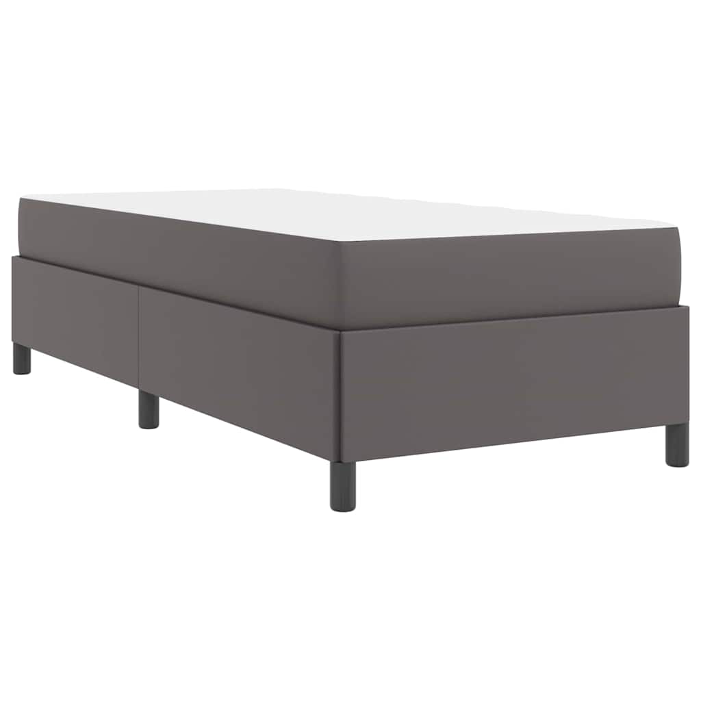 Cadre de lit avec matelas Gris 100 x 200 cm Faux cuir - XIOS
