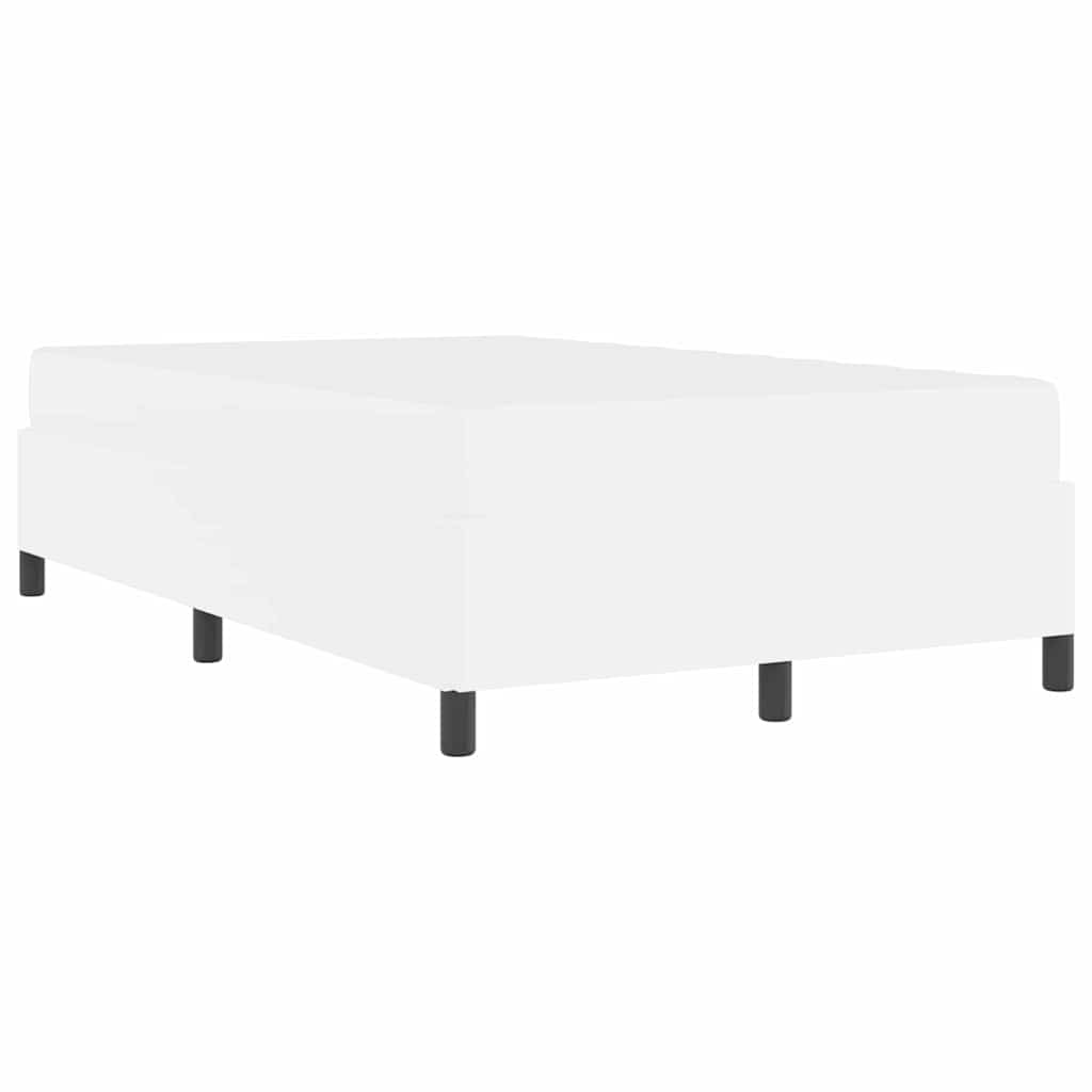 Cadre de lit avec matelas Blanc 120 x 190 cm tissu - XIOS