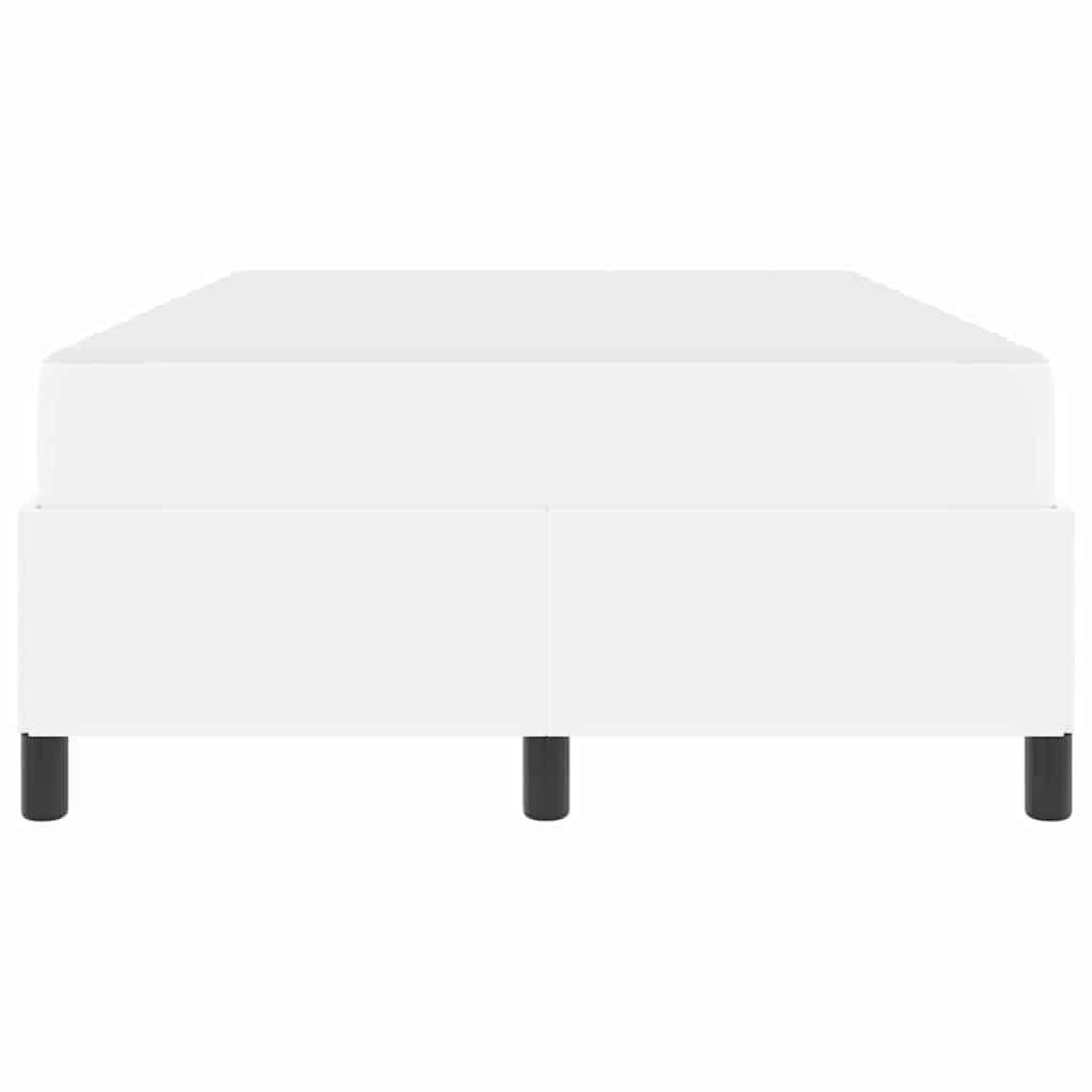 Cadre de lit avec matelas Blanc 120 x 190 cm tissu - XIOS