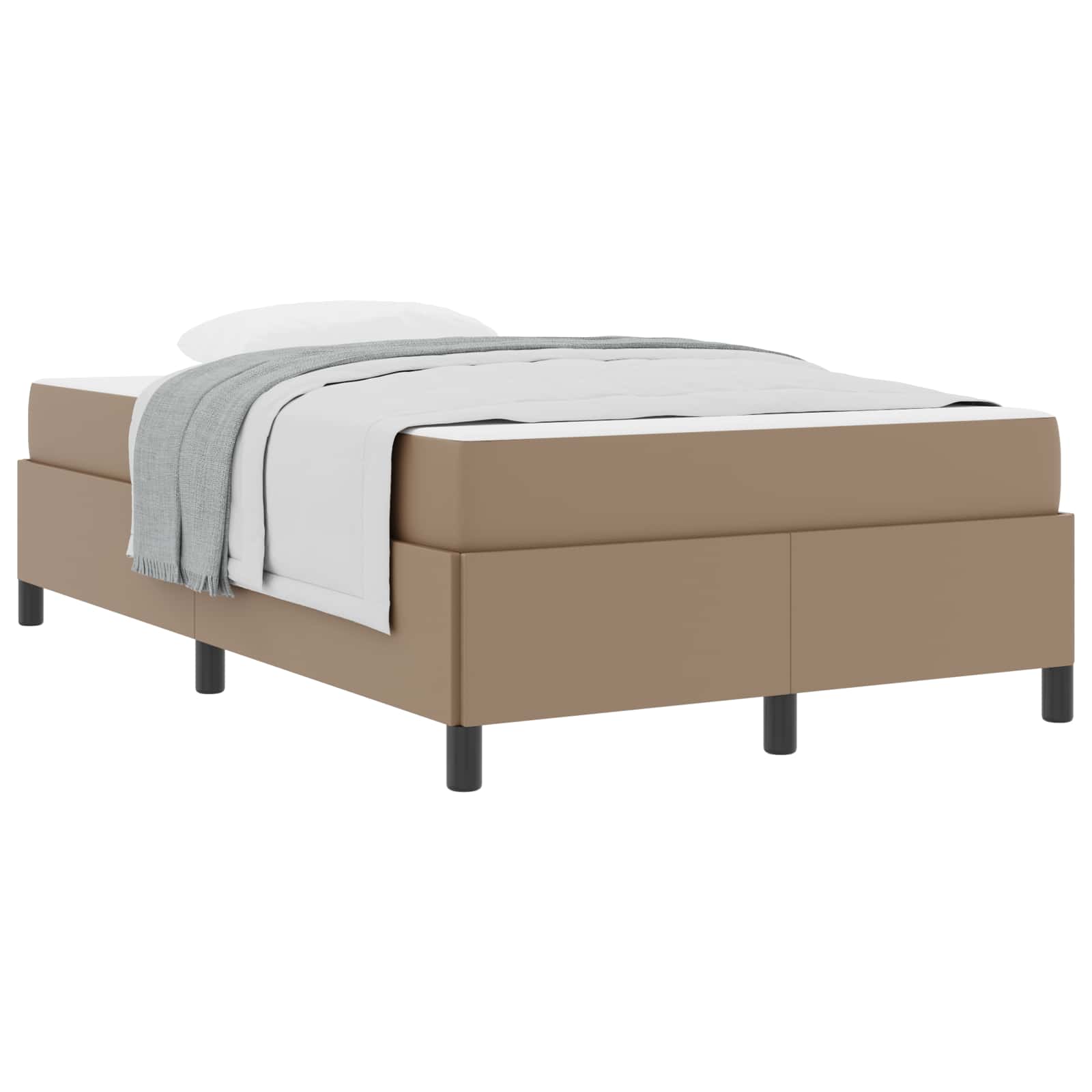 Cadre de lit avec matelas Cappuccino 120 x 190 cm tissu - XIOS