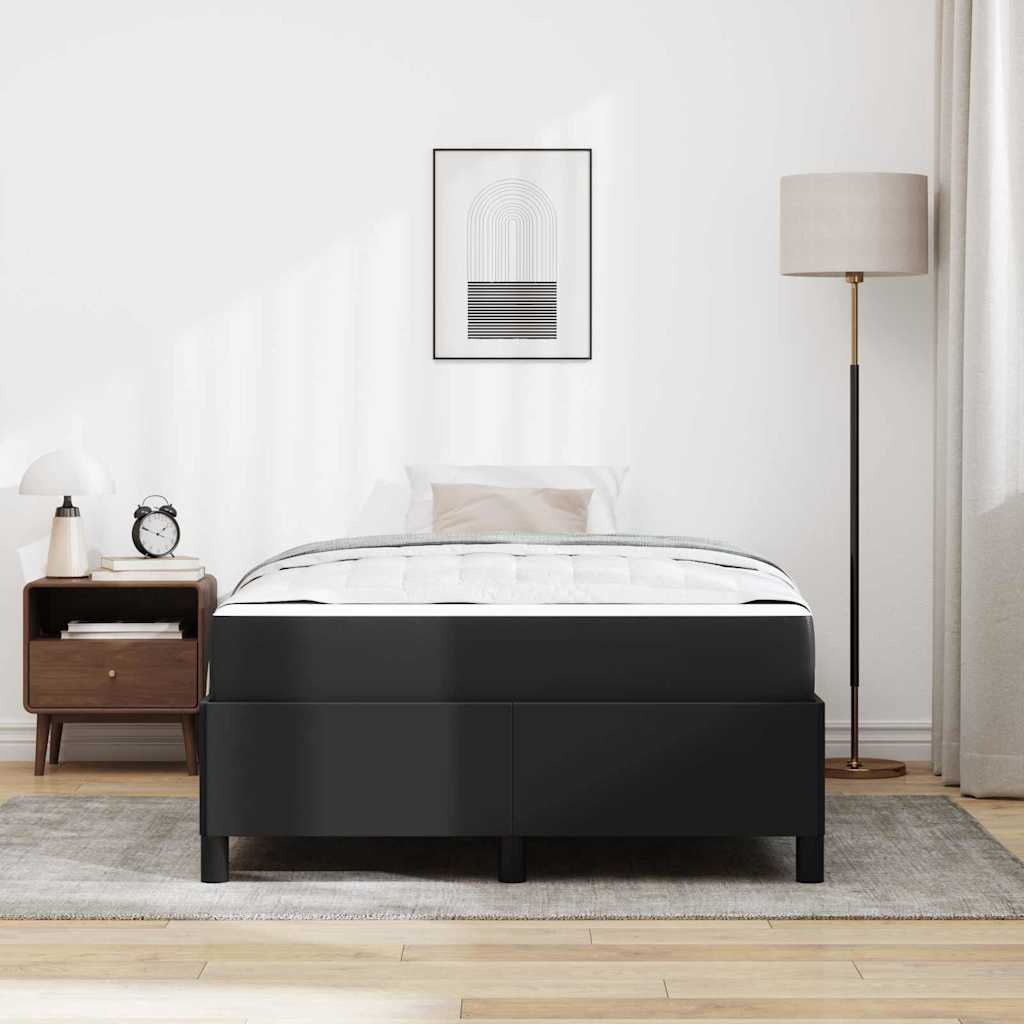 Cadre de lit avec matelas Noir 120 x 200 cm tissu - XIOS